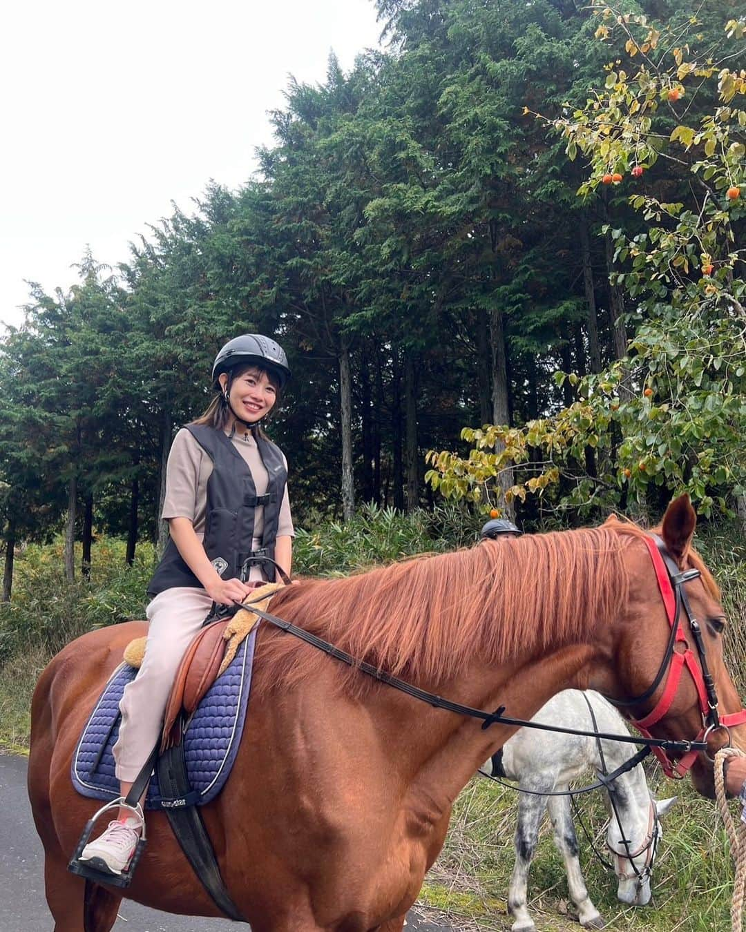 梅山茜さんのインスタグラム写真 - (梅山茜Instagram)「. ＊ホーストレッキング🐴＊ . 先日ロケで乗馬してきました🏇💕 昔乗馬はしたことあるけど山道や公道を歩くのは初めて！ 凸凹道はアトラクションみたいで楽しかったし 何より可愛すぎてめっちゃ癒された🥺  この日から毎日千ちゃん(乗った馬)のこと考えてたし また乗りたいよーー🐎！！！  放送は今日だったけど番組YouTubeにもあがるので ぜひ見てください🌷またお知らせします！ . #アナウンサー#フリーアナウンサー#女子アナ#乗馬#乗馬女子#ホーストレッキング#京都#競走馬#天橋立#橋立の馬屋」11月16日 19時18分 - umeyama_akane