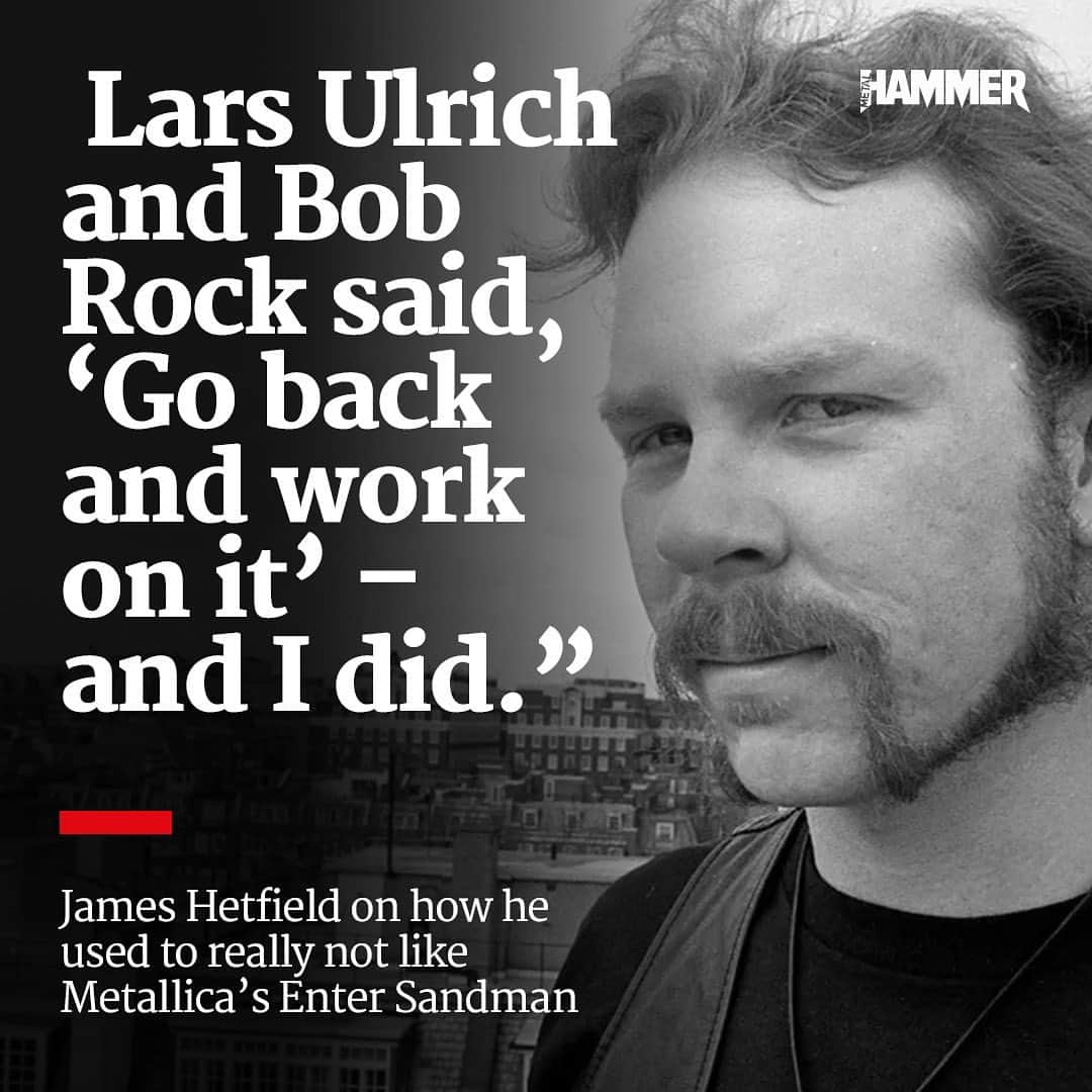 METAL HAMMERさんのインスタグラム写真 - (METAL HAMMERInstagram)「@metallica frontman James Hetfield used to not be so keen on Enter Sandman, and thought it “wasn’t such a great song” 🤷 Read the full story via the link in bio.」11月16日 19時51分 - metalhammeruk