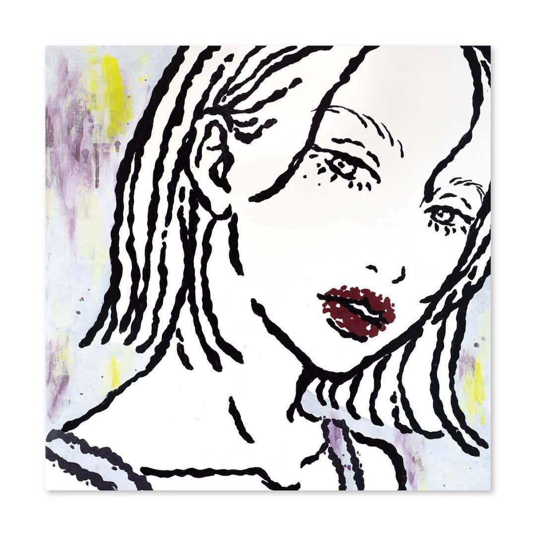 i.e.のインスタグラム：「enlargement_053 455×455×40mm   Acrylic on canvas 2023  (sold)  #art #artist  #artwork  #ギャラリー #芸術 #美術  #現代アート #現代美術 #artwork #artist #contemporaryart #artcollection」
