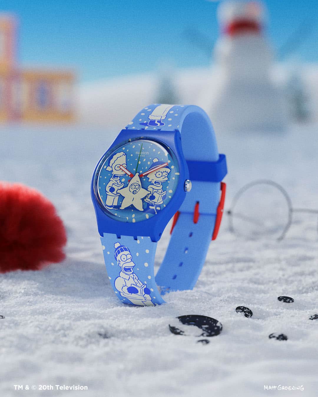 Swatchのインスタグラム：「Get ready for a jolly time this holiday season with The Simpsons and Swatch 🎄 Available now!  #SwatchHolidays」