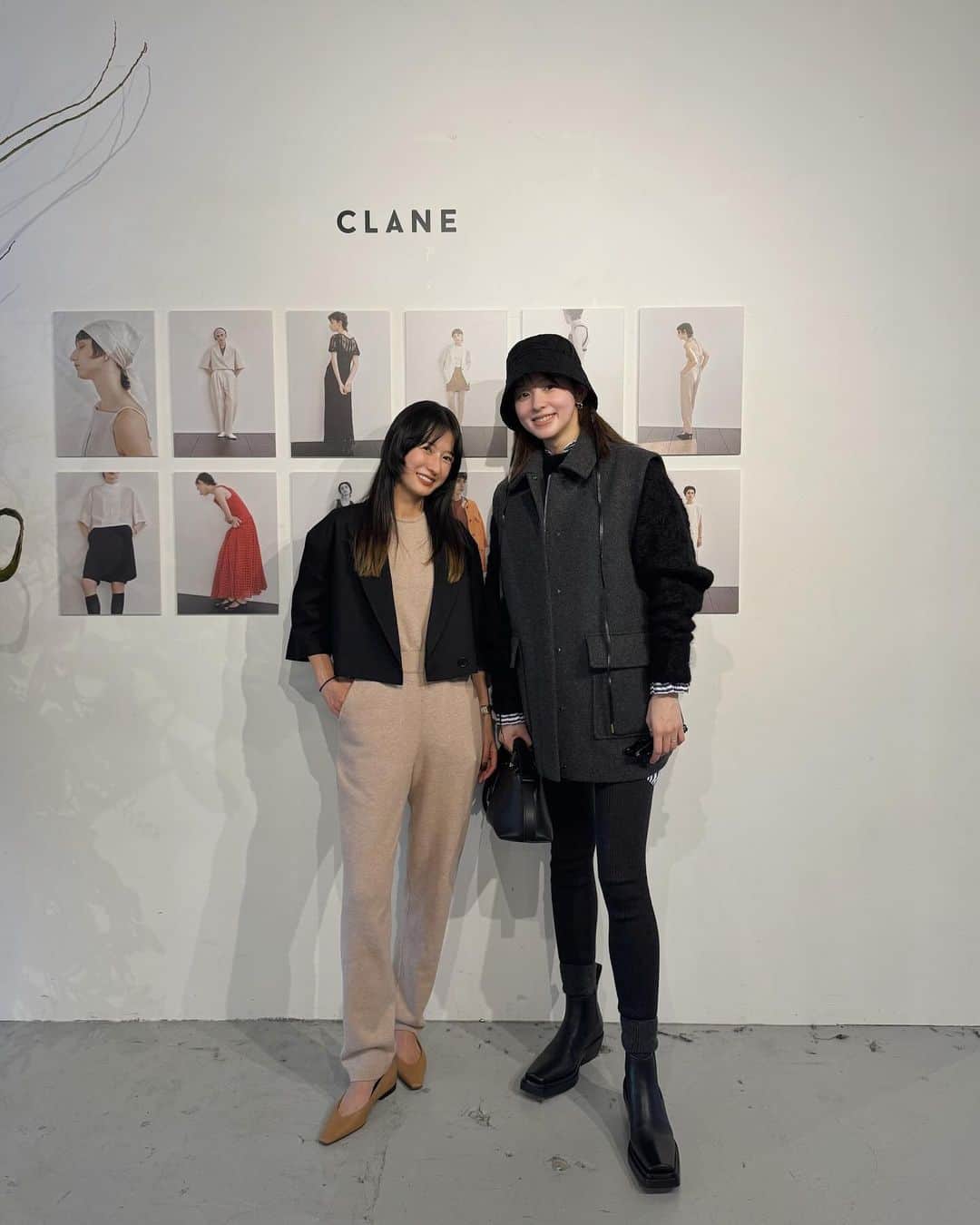 松本恵奈のインスタグラム：「clane 24ss展示会、みんな来てくれて嬉しい♡ 楽しくてあっという間に時間が過ぎていきます。笑 そして明日はいよいよpress day最終日👍🏻 関係者の皆様、是非お待ちしております♡ #clane #24ss #展示会」