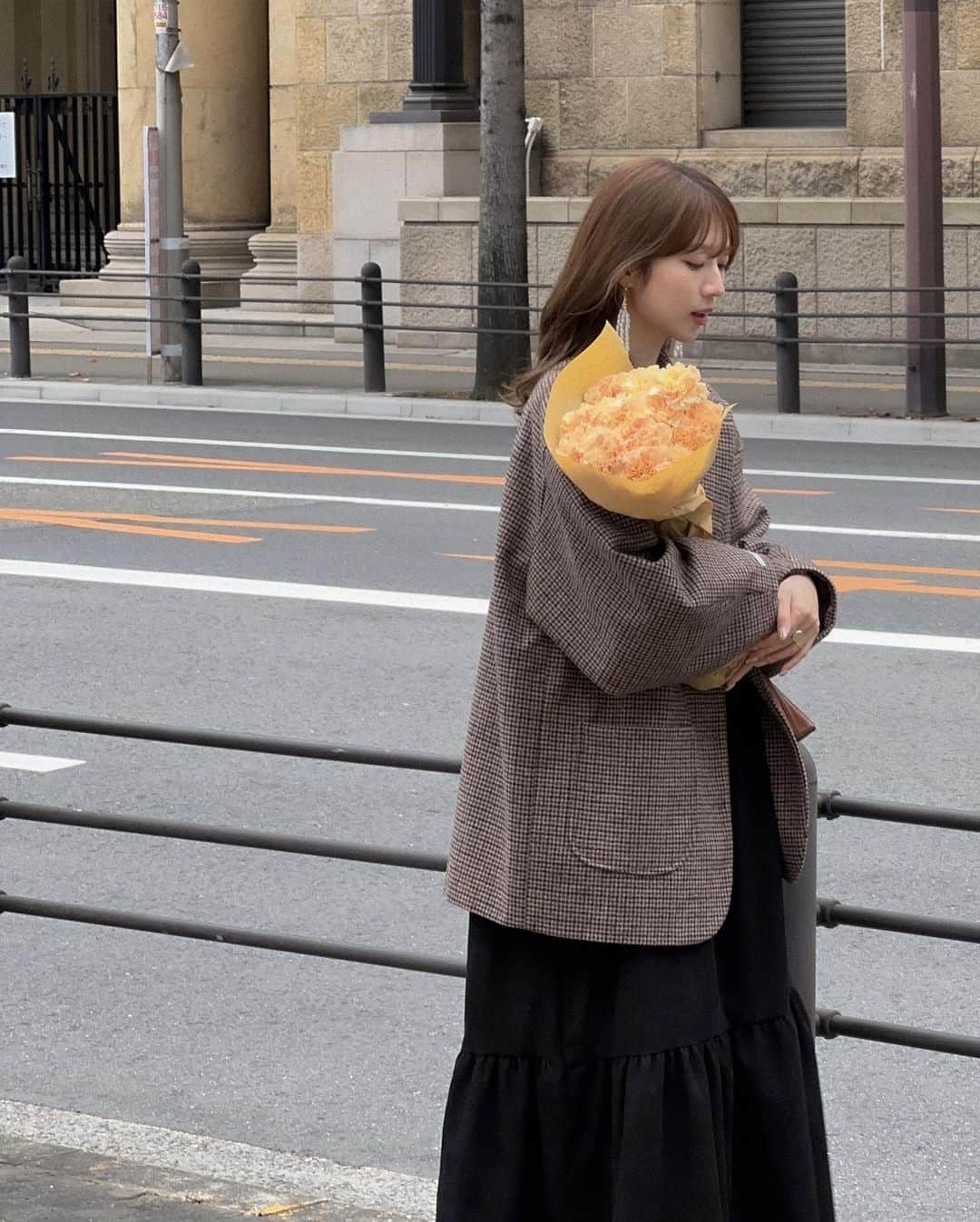 蓮音さんのインスタグラム写真 - (蓮音Instagram)「ドタばたな日々だけど、相変わらず、お洒落して 出掛けるのは楽しいし、生きる糧ー！って感じだ🌞 ㅤㅤㅤㅤㅤㅤㅤㅤㅤㅤㅤㅤㅤ ほんで大好きなチェック柄がジャケットになりましたのさ〜！ コートと同じ生地で裏地もバッチリなので、 まだまだ着る予定✍🏻 ㅤㅤㅤㅤㅤㅤㅤㅤㅤㅤㅤㅤㅤ あ、チャリ乗れるよ（小声） ㅤㅤㅤㅤㅤㅤㅤㅤㅤㅤㅤㅤㅤ #チェックwithミー」11月16日 21時13分 - 09hasu