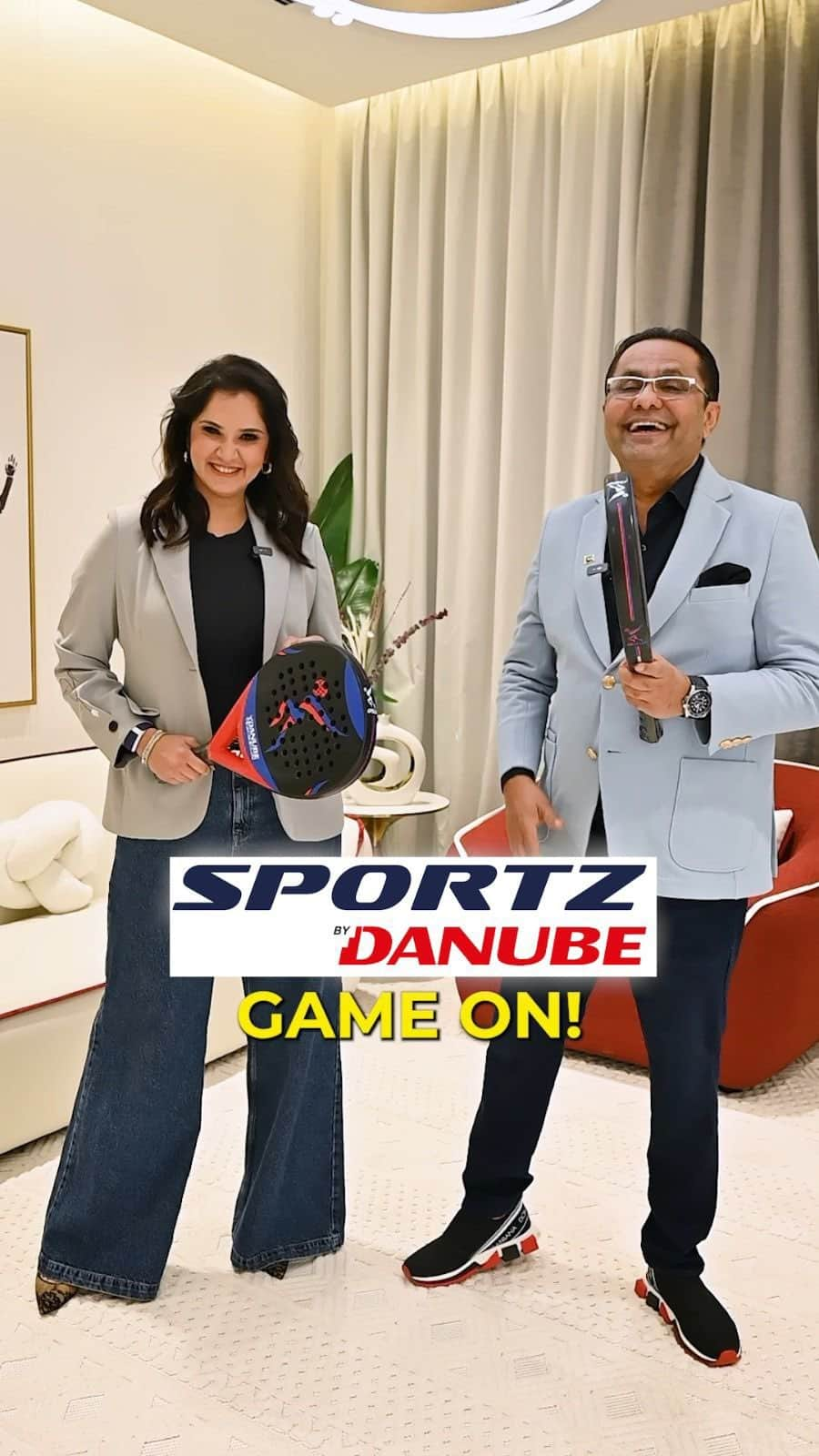 サニア・ミルザのインスタグラム：「Thrilled to be a part of #SportzByDanube, the latest project by @DanubeProperties with the highest number of sporting amenities in a residential community in the Middle East 🎾  They also have a dedicated team of coaches who will train you and your little ones!  That’s why investing in #SportzByDanube isn’t just buying a home; it’s all about crafting a future for your children, and gifting them a world of sporting excellence. 🏡✨  So book your dream home with Danube Properties Call +971 800 5757  #SaniaMirza #DanubeProperties #RizwanSajan #Dubai #DubaiRealEstate #RealEstate」