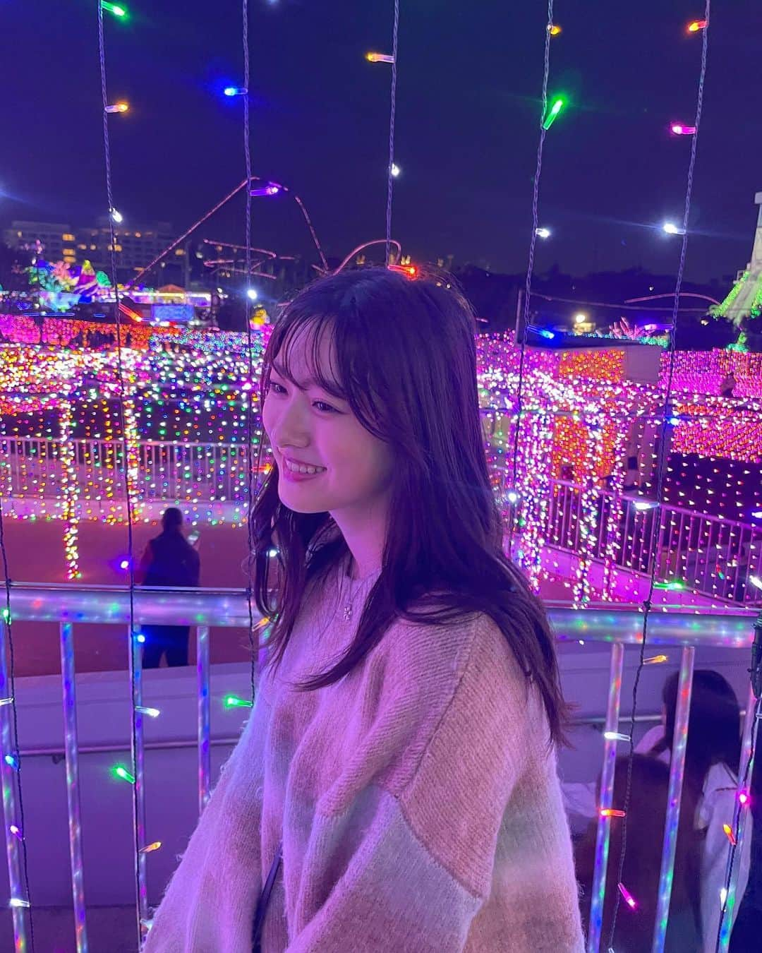 寺島季咲のインスタグラム：「🌃⭐︎  れいあとイルミ見に行ってきました☺︎ イルミネーション大好き。！！」