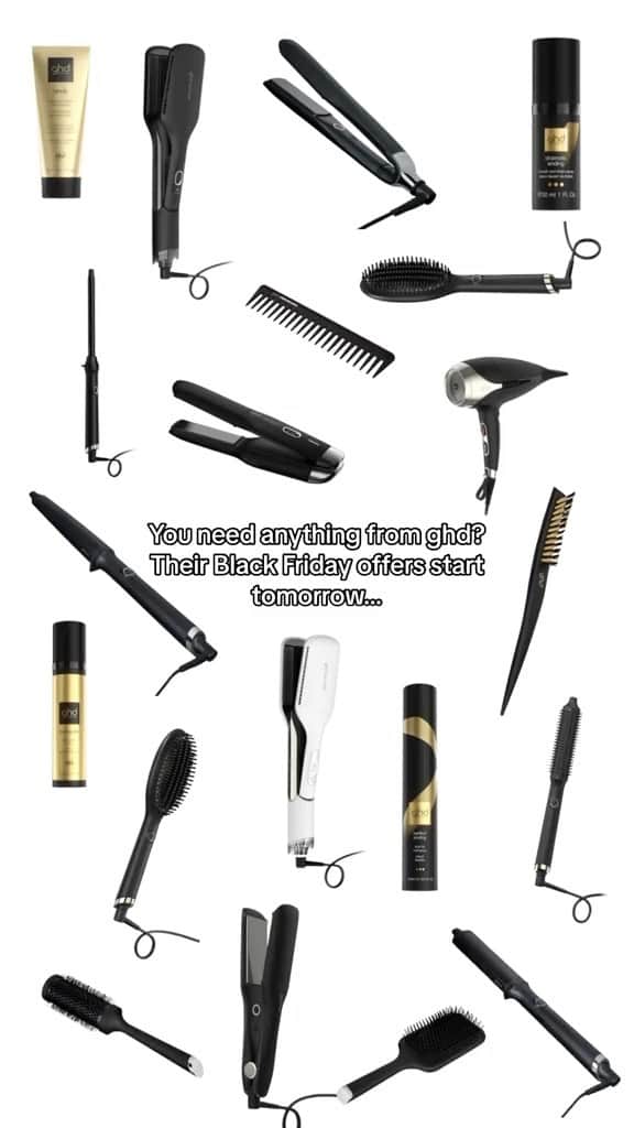 ghd hairのインスタグラム：「Get ready to *add to basket* 🛒✨ ghd Black Friday starts TOMORROW, you’ll want to set your reminders for this one, trust us👀☝  #ghd #ghdhair #blackfriday #blackfridayhair #blackfridayhairsale #haircare」