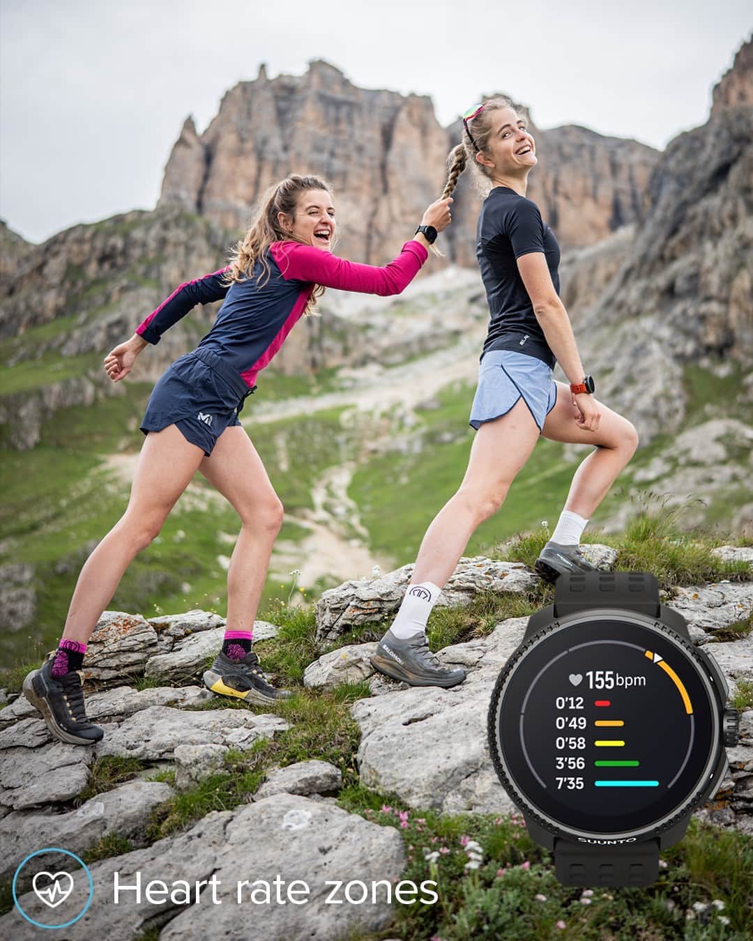 Suuntoのインスタグラム：「💡 Do you manage to keep the pace right for your training target or do you get carried away on the group runs? Either way, SuuntoPlus HR Zones sport app shows you the cumulative time you spent on each zone during your activity.⁣ ⁣ #SuuntoRace #Suunto #AdventureStartsHere」