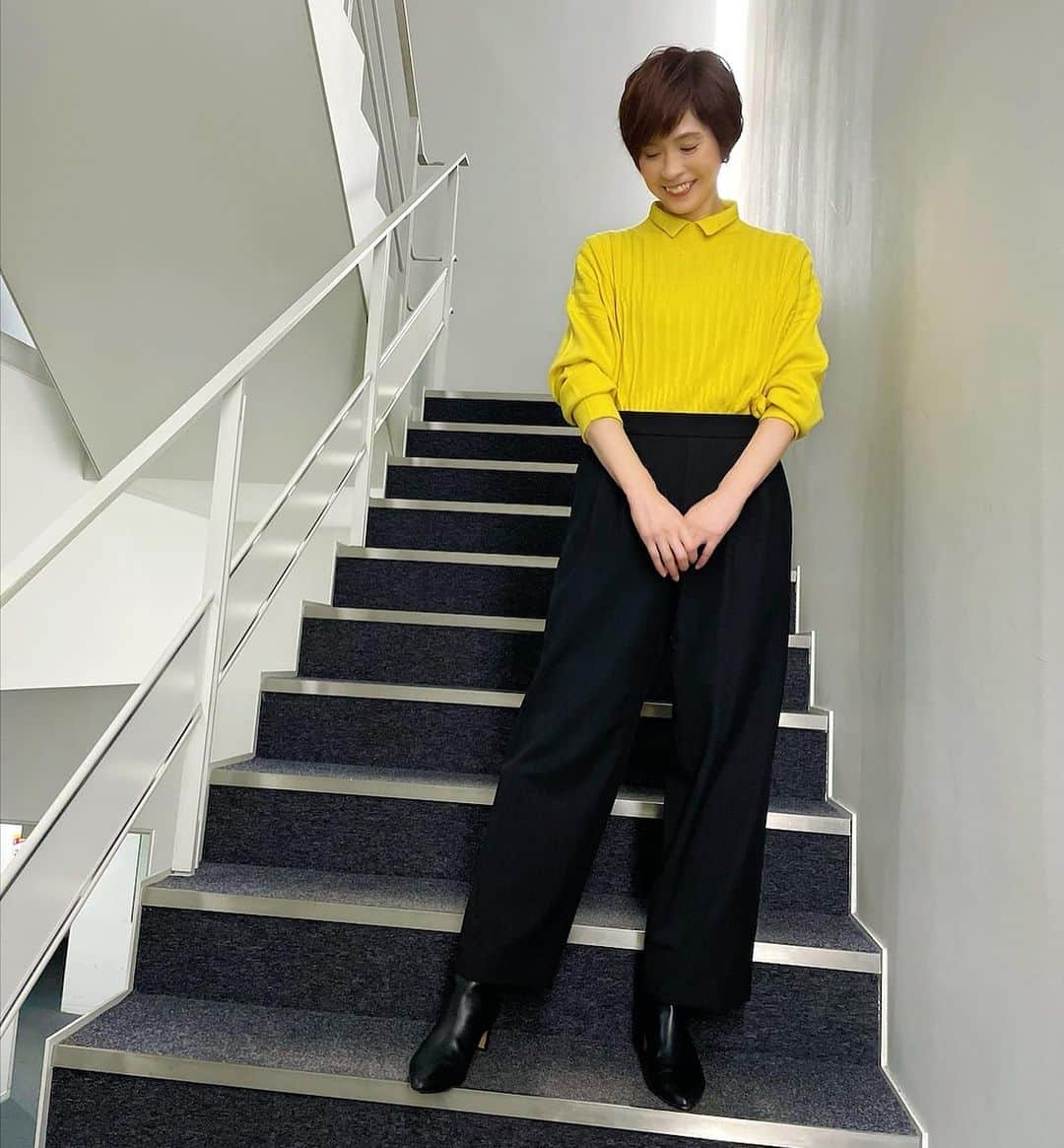 今村涼子さんのインスタグラム写真 - (今村涼子Instagram)「体調不良から回復しました。 #衣装#ニット#FILDEFER #パンツ #グラン山貴 #ピアス#rapiécage #気象予報士#気象キャスター」11月16日 22時49分 - ryoko.imamu