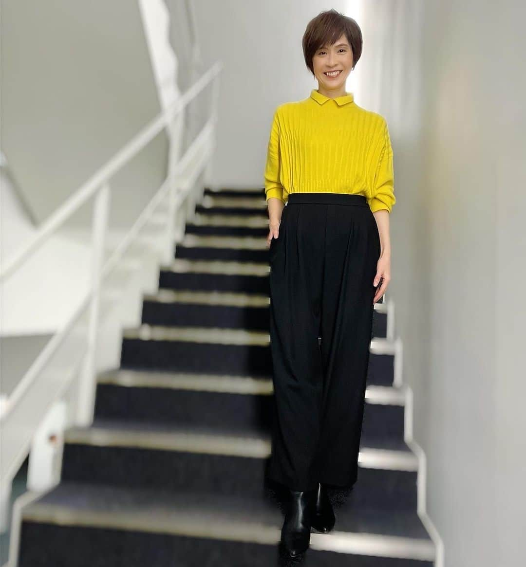 今村涼子さんのインスタグラム写真 - (今村涼子Instagram)「体調不良から回復しました。 #衣装#ニット#FILDEFER #パンツ #グラン山貴 #ピアス#rapiécage #気象予報士#気象キャスター」11月16日 22時49分 - ryoko.imamu