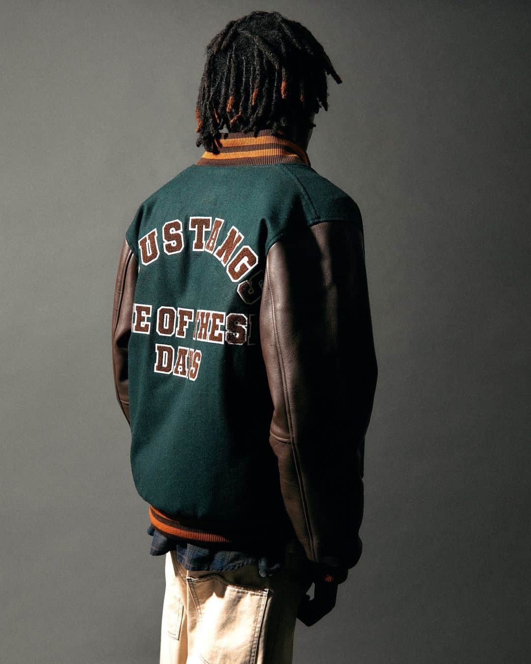 ガーブストアのインスタグラム：「One of These Days Mustang Varsity Jacket - Made in the USA, with 100% wool body and leather sleeves. ⁠ ⁠ Shop now, link in bio. ⁠ ⁠」