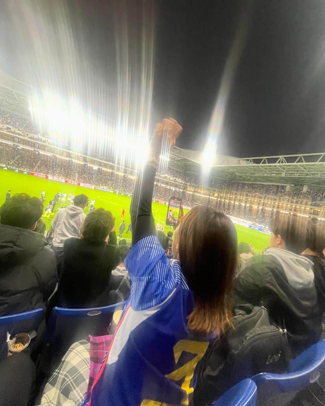 加藤未唯さんのインスタグラム写真 - (加藤未唯Instagram)「SAMURAI BLUE🩵💙⚽️  FIFAワールドカップ26アジア2次予選 日本vs ミャンマー 楽しかったー！！！ 5-0と圧倒して、いい刺激をもらいました🔥 他競技の観戦・応援するのおもしろいしハマりそう！ @adidastokyo ありがとうございました🙏 #adidas #soccer #samuraiblue  #サッカー #日本代表 #サムライブルー #森保ジャパン」11月16日 23時29分 - miyukato1121