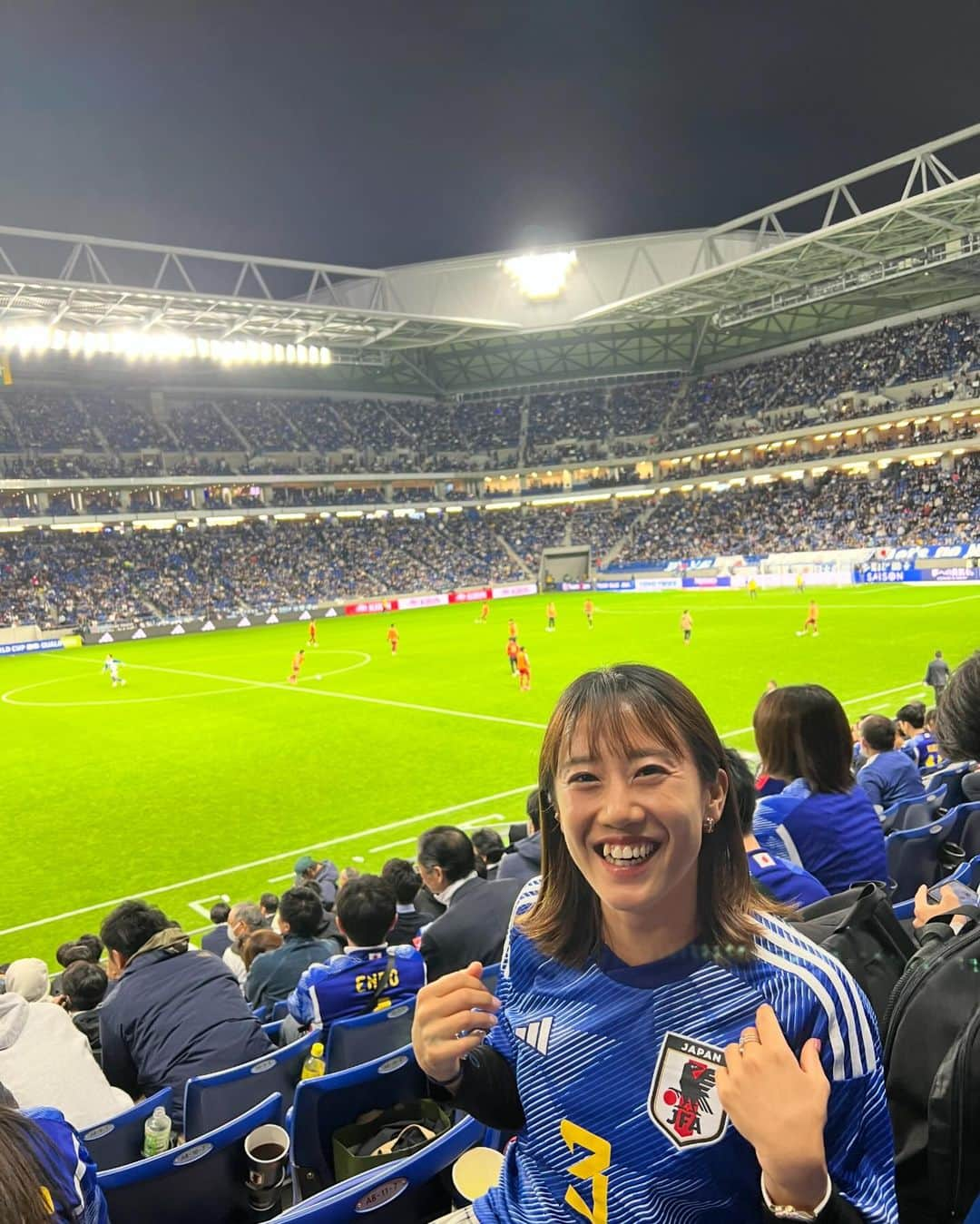 加藤未唯さんのインスタグラム写真 - (加藤未唯Instagram)「SAMURAI BLUE🩵💙⚽️  FIFAワールドカップ26アジア2次予選 日本vs ミャンマー 楽しかったー！！！ 5-0と圧倒して、いい刺激をもらいました🔥 他競技の観戦・応援するのおもしろいしハマりそう！ @adidastokyo ありがとうございました🙏 #adidas #soccer #samuraiblue  #サッカー #日本代表 #サムライブルー #森保ジャパン」11月16日 23時29分 - miyukato1121