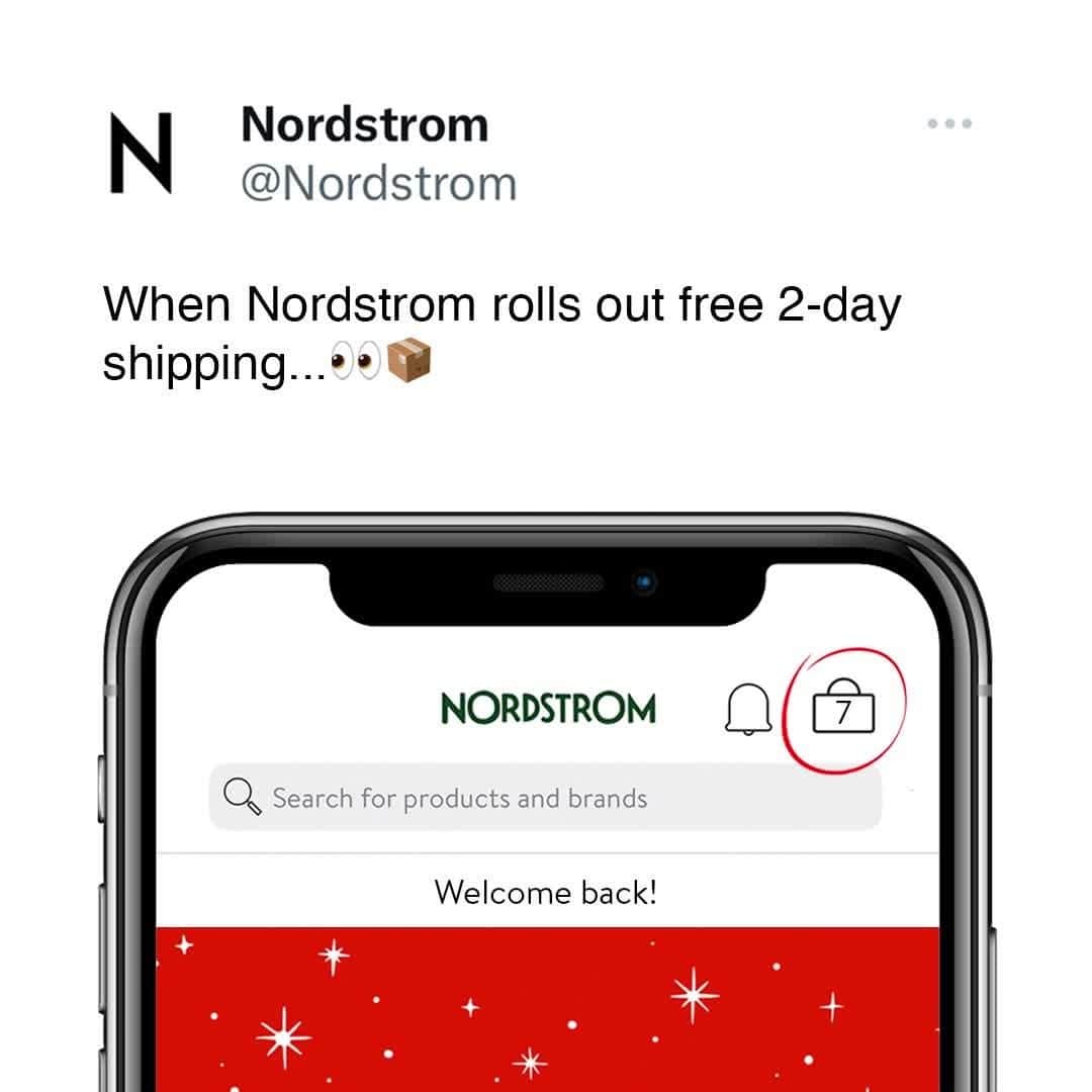 Nordstromのインスタグラム：「Get gifts faster—on us! For a limited time only in selected areas get free 2-business-day shipping on thousands of items. Exclusions apply. See link in bio for details.」