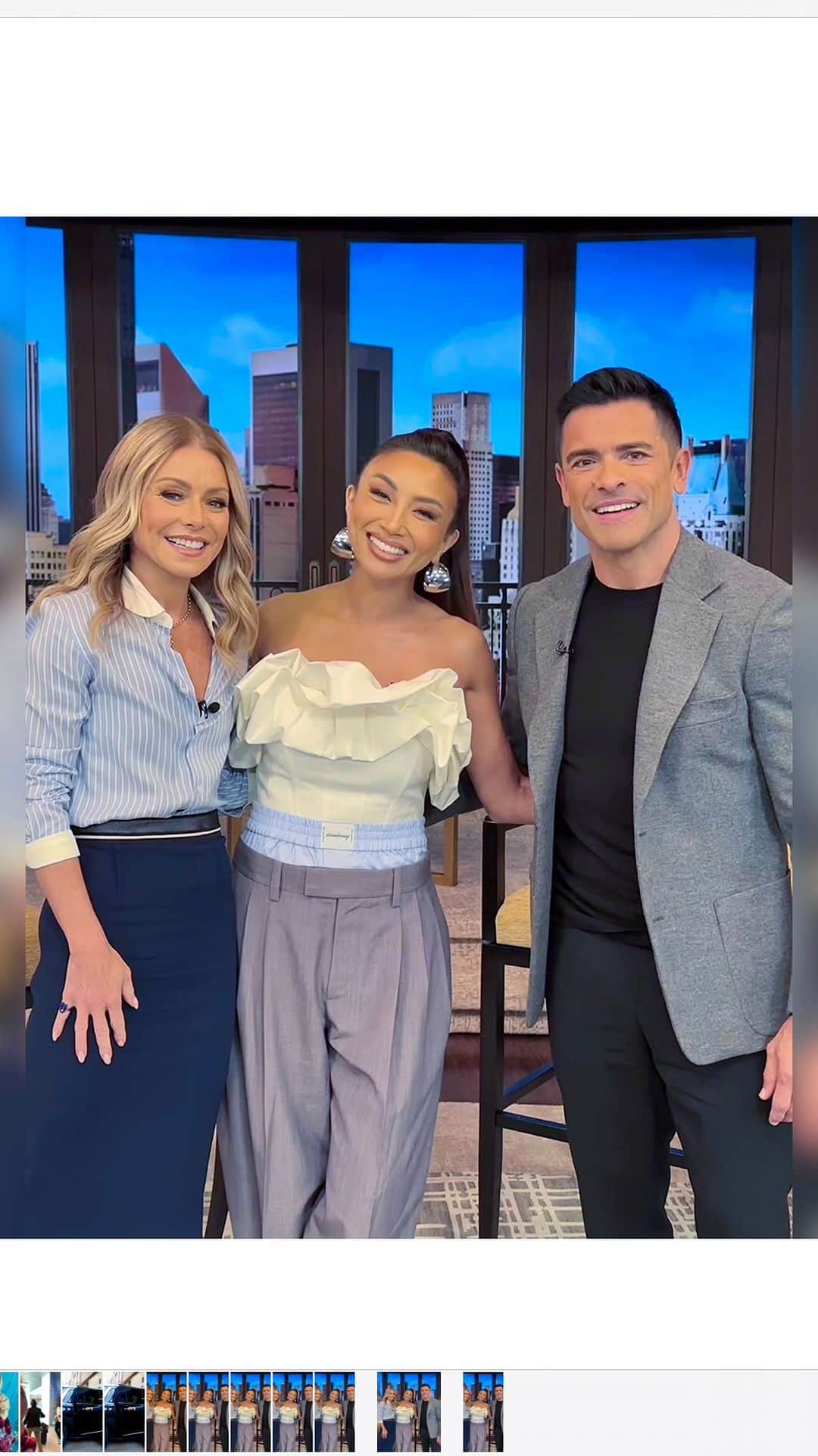 ジーニー・チェンマイのインスタグラム：「Thanks for having me @livekellyandmark !  🧞‍♂️🧞‍♂️🧞‍♂️  See ya tomorrow night on #RaidtheCage on @cbstv 9/8c✨」