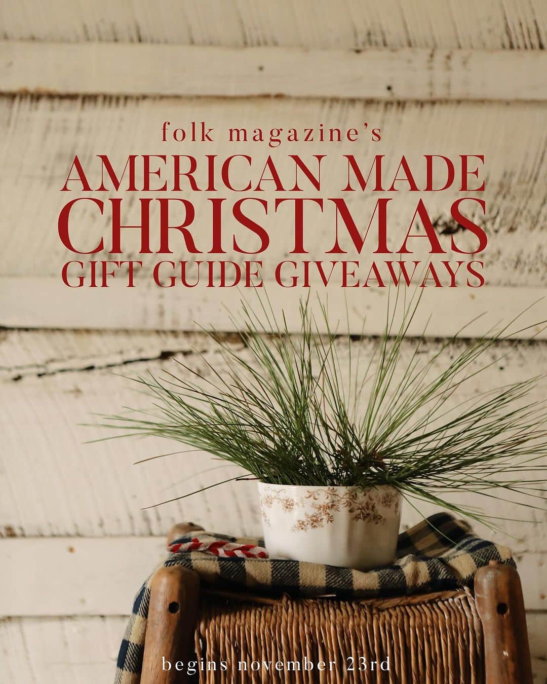 FOLKのインスタグラム：「FINAL CALL! It’s almost time for our annual American Made Gift Guide Giveaways! If you’re a maker, brand, or business that would like information about participating in this year’s series please email us ASAP (editor.folk@gmail.com). #americanmade #shopsmall」