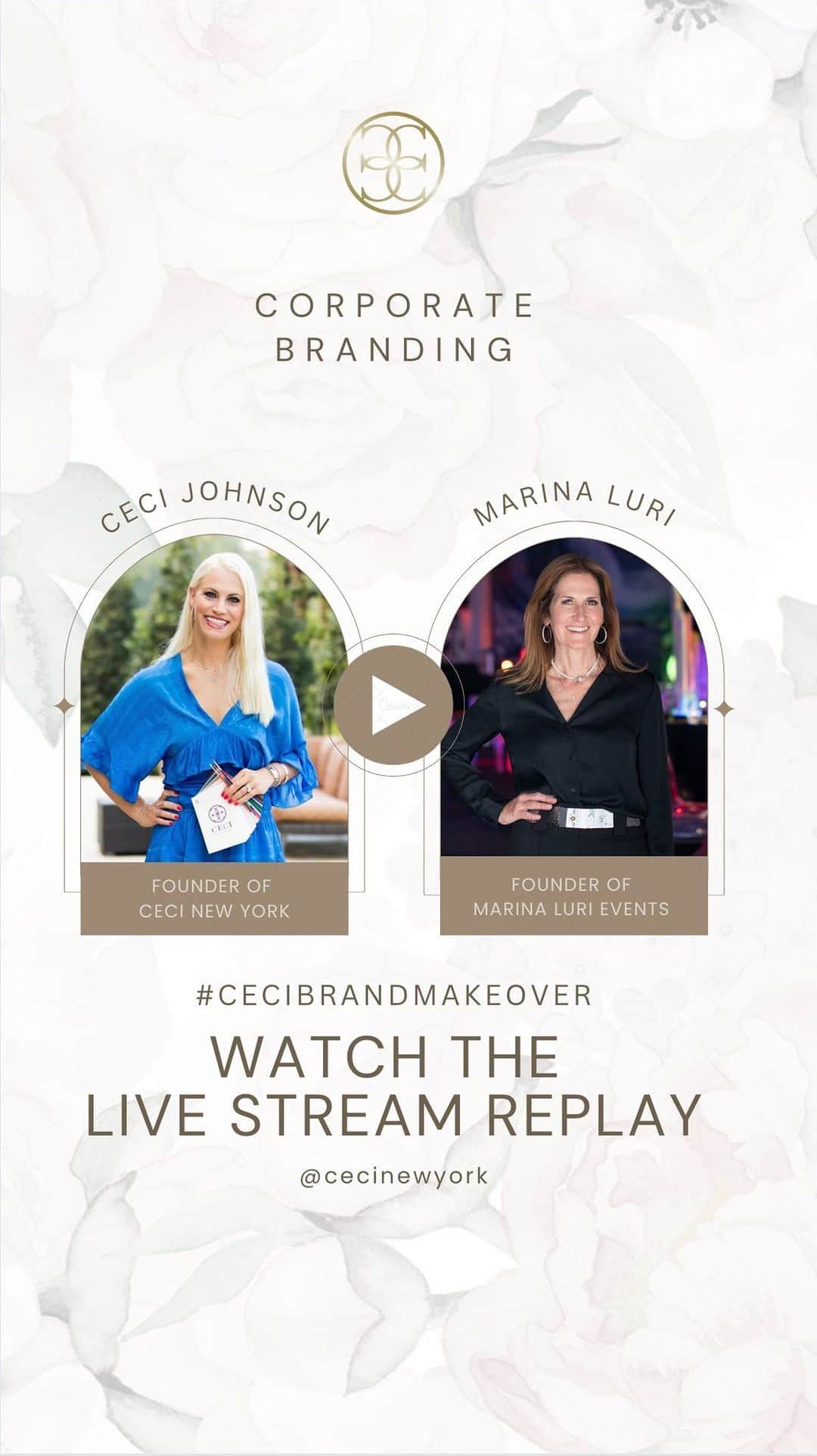 Ceci Johnsonのインスタグラム：「BRANDING | Let’s talk #CeciBrandMakeover’s. ✨ Watch Round 1 of @marinalurievents and @cecijohnson going behind the design. Learn more about what the feedback and creative process looks like when working with our team at #CeciNewYork, and what Marina has to share about her experience. It's a giddy, challenging, and fun process that we are thrilled to share with you.  Comment below which logo you think is best for her new brand look.   If you are interested in a new logo design, we’re offering complimentary brand assessments for you. Just email us hello@cecinewyork.com or DM @cecinewyork . We’re here to help. 💌  #cecinewyork #brandingdesign #brandingexperts #branddesign #musicbranding #entertainmentbranding」