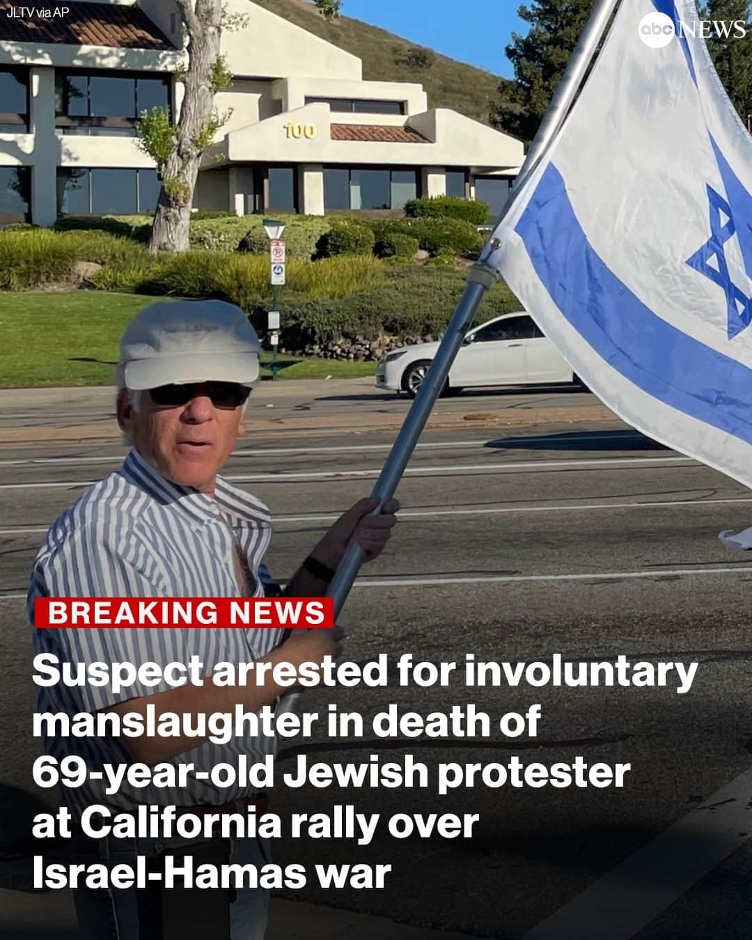 ABC Newsのインスタグラム：「BREAKING: A California man has been arrested in connection with the Nov. 5 death of Paul Kessler, 69, at a rally over the Israel-Hamas war, according to law enforcement.  The Ventura County Medical Examiner's Office said Kessler suffered from skull fractures and swelling and bruising of the brain and determined his death to be a homicide.」