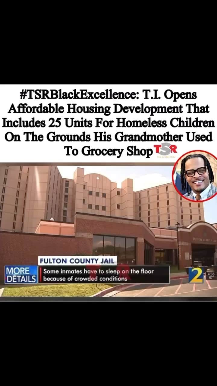 T.I.のインスタグラム：「Repost @theshaderoom  ••• #TSRBlackExcellence: @tip is out here making a major difference in the community he grew up in. The rapper unveiled an affordable housing development that included 25 units for homeless children. The site he built the apartments was a former grocery store his grandmother once shopped at. (🎥: @wsbtv）」