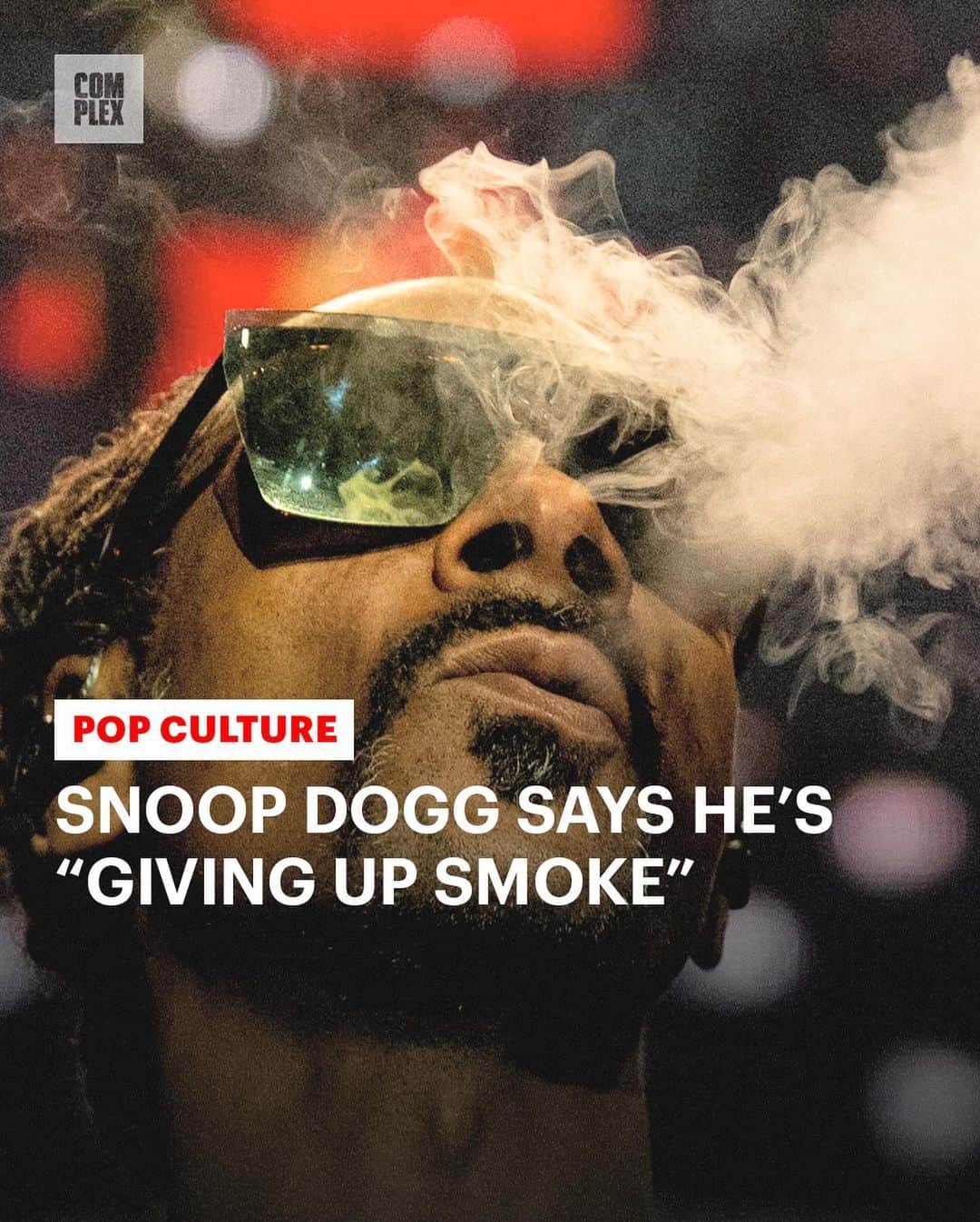COMPLEXのインスタグラム：「Is it the end of an era for #SnoopDogg? 💨💨   He says he’s officially “giving up smoke.”」