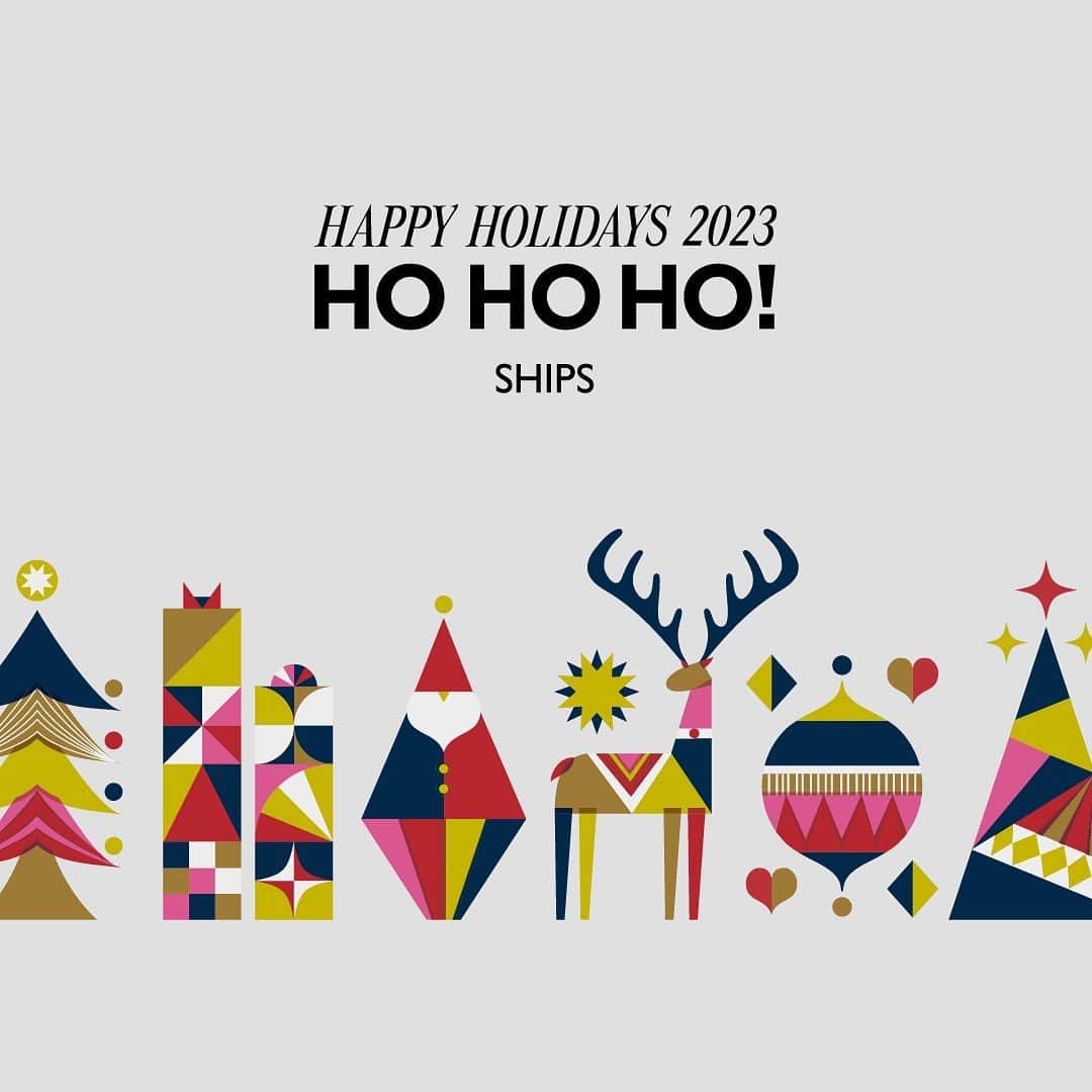 のインスタグラム：「「SHIPS HAPPY HOLIDAYS 2023」がスタート！  今年は"HO HO HO！”をテーマに、ドキドキやワクワクを届けるサービスをたくさんご用意しました。  今年こそ、私たちが長い間待ち望んでいた晴れやかなクリスマスがやってきます。 「HO HO HO！」...と、サンタクロースの笑い声も聞こえてくるかのようなハッピーな年に、大切な人と「笑顔」や「楽しい」を分かち合い、心温まるクリスマスを。  ホリデーシーズン限定の特別なサービスをぜひご利用ください。  #ships #shipshappyholidays #シップス #ホリデー #ホリデーギフト #クリスマス #クリスマスギフト #クリスマスプレゼント #23fw」