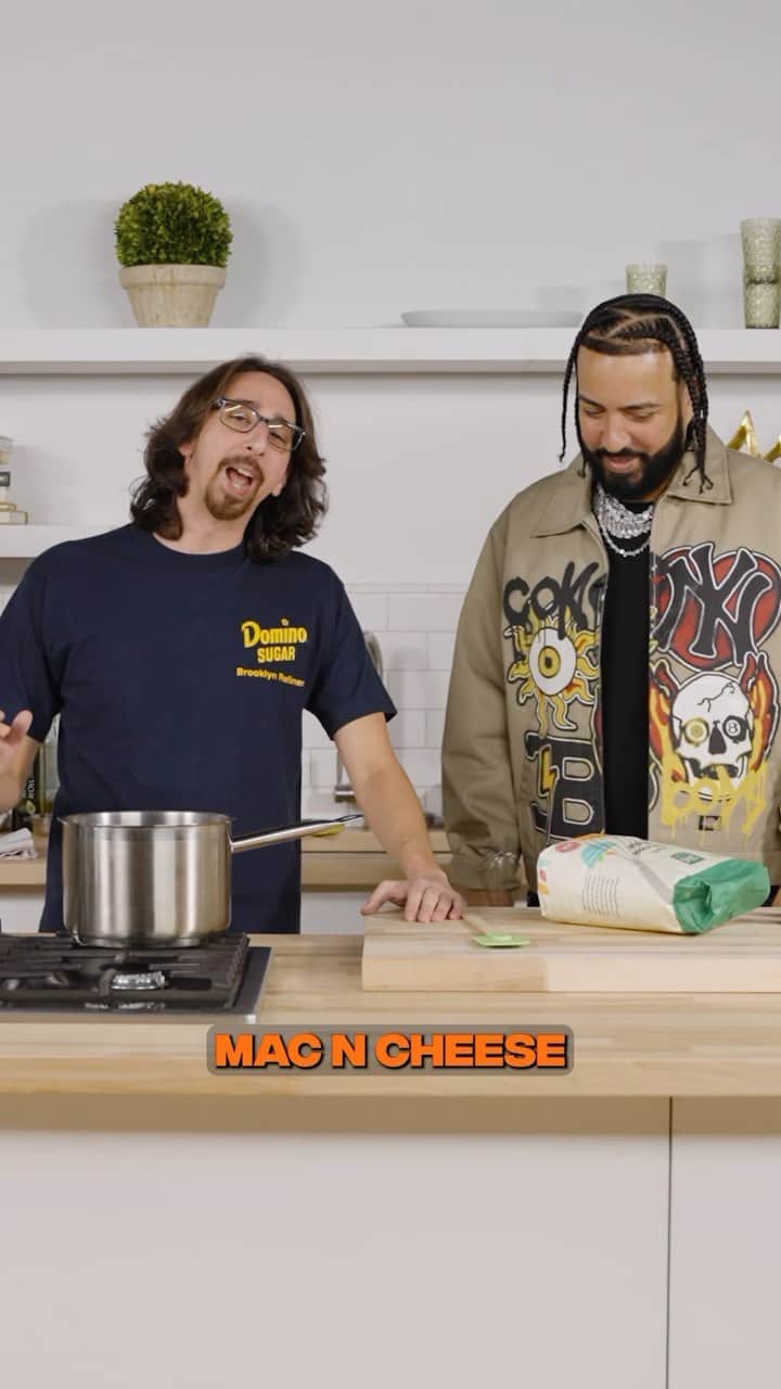 フレンチ・モンタナのインスタグラム：「#FrenchMontana & #Cugine cook up Truffle Mac & Cheese to celebrate the announcement of Mac & Cheese 5‼️🧀  Click the link in bio to watch new episode of @fameandflavor 👀  French Montana / Mac & Cheese 5 / January 5th」
