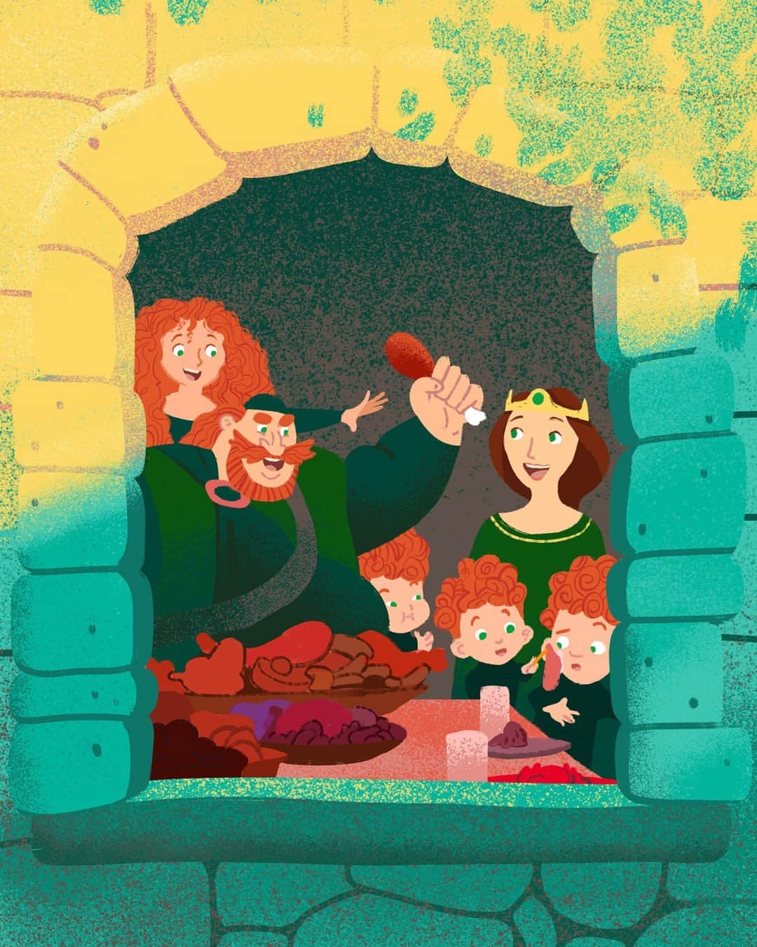Disney Pixarのインスタグラム：「DunBroch clan, where is our invite? 🍗🦃」