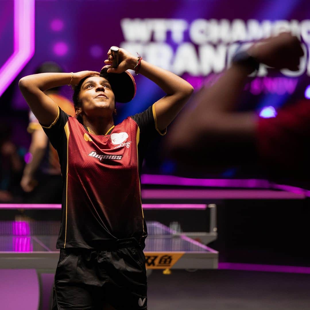 ITTF Worldのインスタグラム：「Fri-nally 😁  #WTTFrankfurt #PingPong #TableTennis」