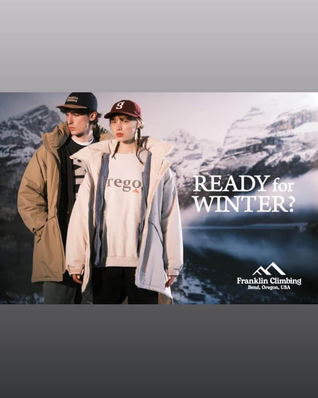 のインスタグラム：「Franklin Climbing 2023 冬アイテムのLOOKが公開されました！  1995年アメリカのオレゴン州にてクライミングホールドや ギアの制作、販売を行い世界中のクライマーから支持を集めた @franklinclimbing   Franklin Crimbingのアウターは 自然や街と調和し、快適な冬の日々を提供します。  特設サイトから是非ご覧ください！  #ciaopanictypy #franklinclimbing #アウトドア #アウターコーデ #アウター」