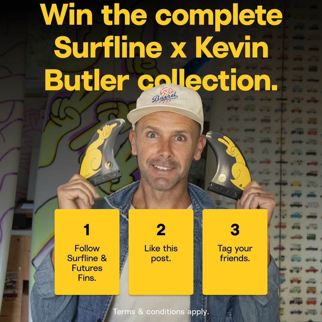 surflineさんのインスタグラム写真 - (surflineInstagram)「Giveaway: Win the complete Surfline x Kevin Butler collection!  Prize - A set of @futuresfins Alpha made from recycled fishing nets -Dry Bag -@slowtide Towel - Surf Hat  To enter: 1.Follow @surfline & @futuresfins  2.Like this post.  3.Tag your friends.   Terms&Conditions: Giveaway runs from now till November 22nd. Must be in the U.S to win. Winner will be contacted via direct message.   Meet @kbut and shop our limited edition line of surf gear at the link in bio.」11月17日 4時48分 - surfline