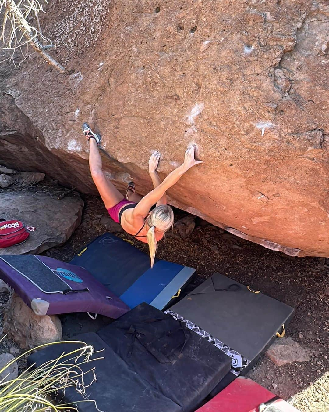 シエラ・ブレア・コイルのインスタグラム：「Every time I look at these photos my fingers hurt 🥵😂  🎥: @queencreekbouldering」