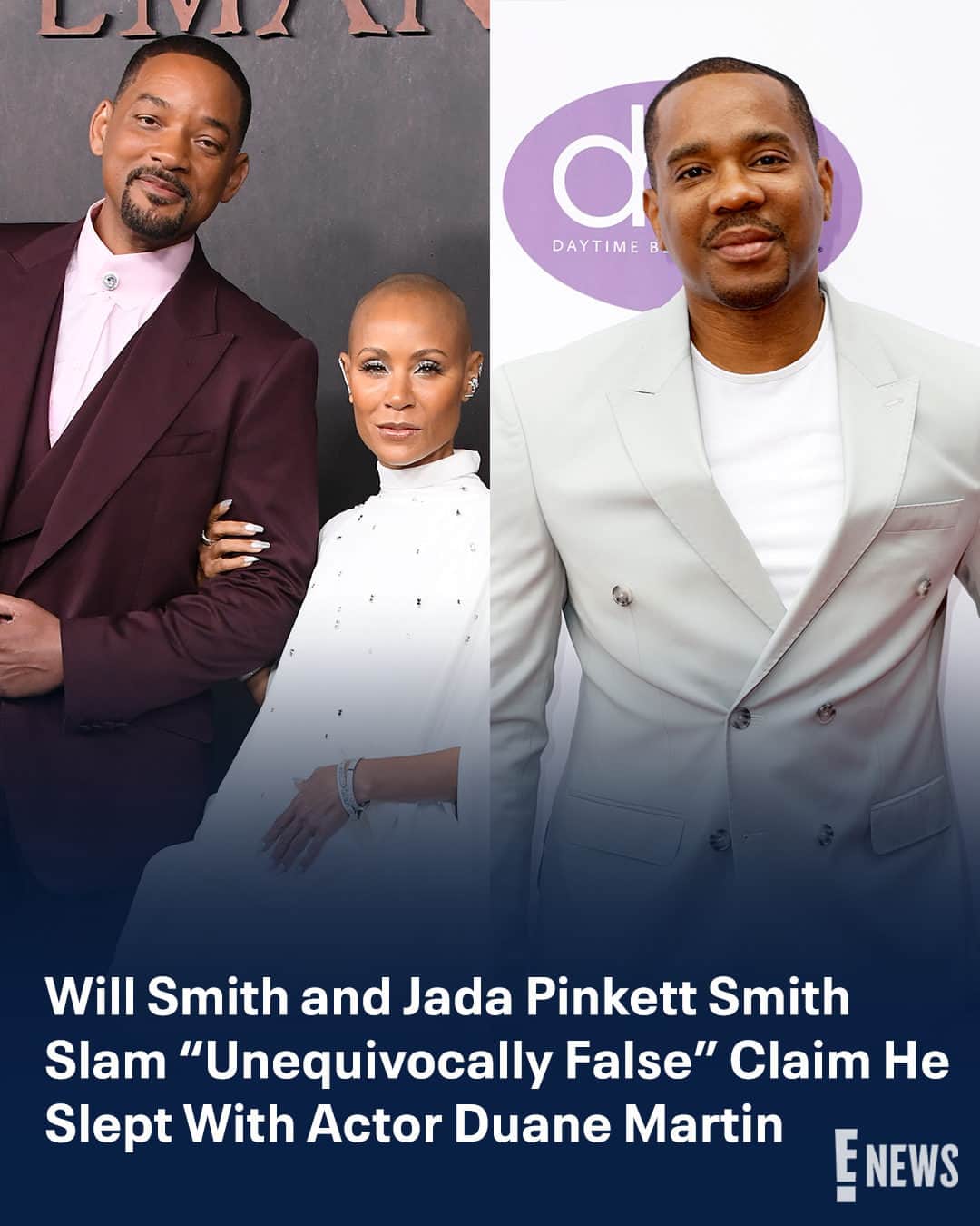 E! Onlineさんのインスタグラム写真 - (E! OnlineInstagram)「After a man claiming to be Will Smith's former assistant alleged in an interview that the star slept with friend Duane Martin, the couple has responded to the rumor. Link in bio for their plans to take "legal action." (📷: Getty)」11月17日 5時00分 - enews