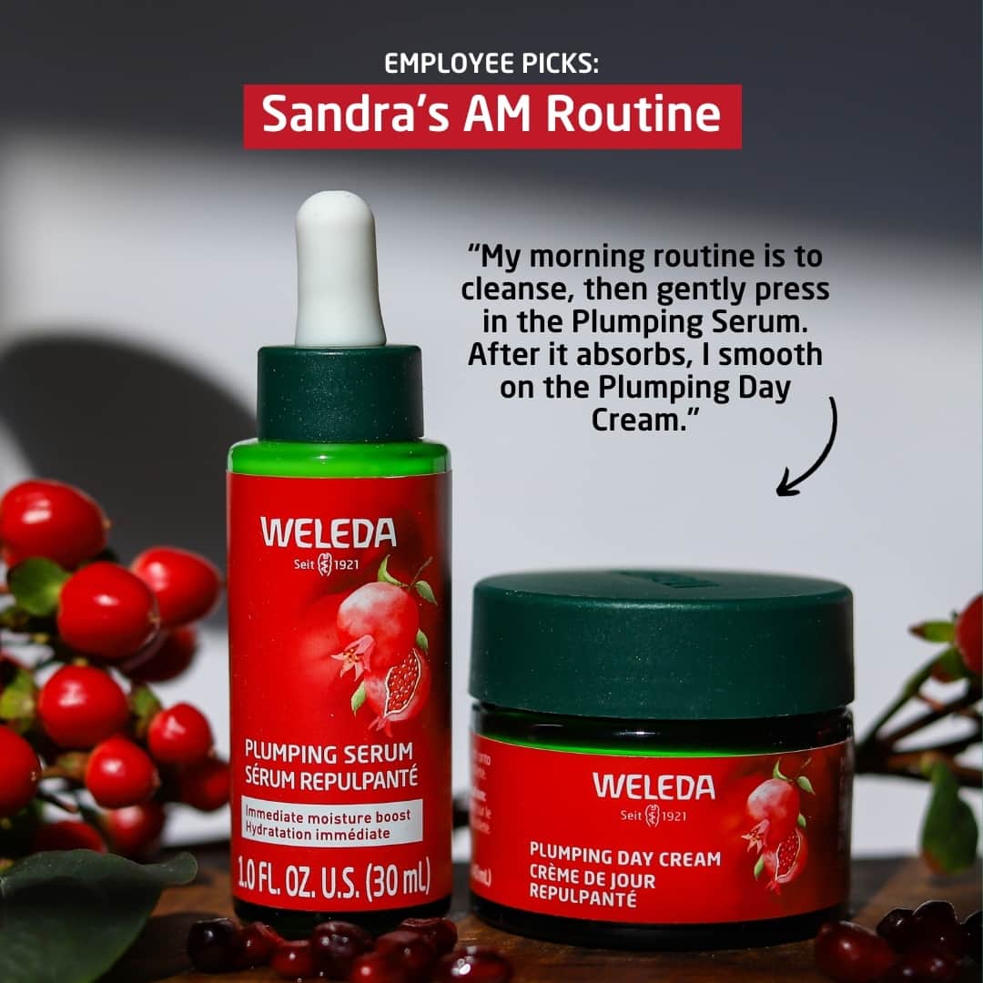 Weledaさんのインスタグラム写真 - (WeledaInstagram)「Sandra, our Senior Shopper Marketing Manager, shares her day & night skincare routines with the NEW Plumping Collection!❤️ ⁠ ⁠ Have you tried it yet? 💚 #WeledaSkin」11月17日 5時01分 - weleda_usa