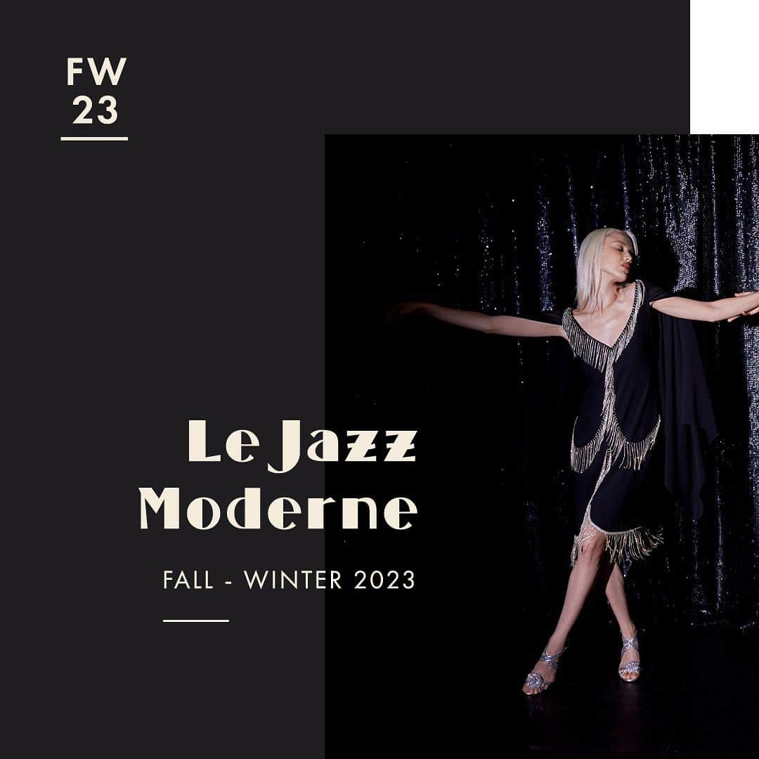 アンフォンテーヌのインスタグラム：「Fall - Winter 2023: Le Jazz Moderne🖤  #annefontaine #fw23 #parisianstyle #fallwinter2023 #designerannefontaine」