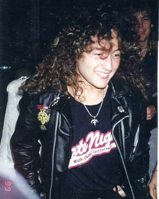 Queensrycheのインスタグラム：「#tbt - Michael on our "Operation: Mindcrime Tour" circa 1989 (photo credit Thomas Broglie of Rÿcheitems) #queensryche #throwbackthursday  #michaelwilton #whip #guitarist #guitarplayer #memories #circa1989 #27yearsold #soyoung」