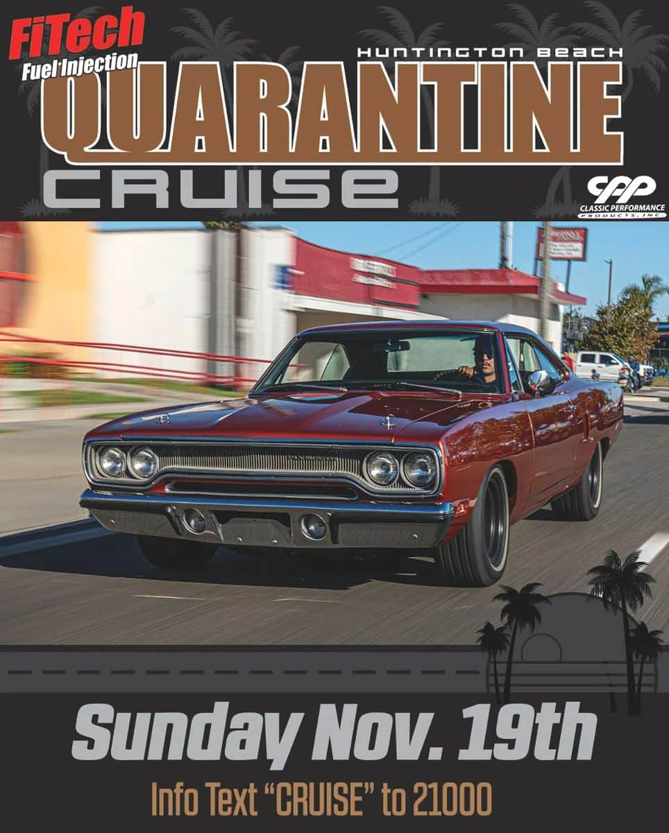 Classics Dailyさんのインスタグラム写真 - (Classics DailyInstagram)「QC:43 is here!   The Original @Fitech_EFI Quarantine Cruise presented by @classicperform with @qruisinpch THIS SUNDAY November 19.  With Support from: @famouswhips_usa and @liquimoly.usa.canada @extremepowdercoatingca and introducing our newest partner, @battlebornautoworx   THE Cruise is Coming.  Come be a part of the fun, check out the rides and cruise alongside hundreds of incredible cars, trucks and enthusiasts on legendary PCH.  Stop by and check out the latest QruisinPCH merch.  Route Details Drop, Friday 11/17 at 5:00 p.m. (PST)  Featured in Motor Trend, Hot Rod, Truck Trend, Classic Truck Performance, All Chevy Performance, Dub magazine and across the internet, there’s nothing like the Quarantine Cruise.  Text “Cruise” to 21000 to be 1st to know the details!  Respect the locations. Leave them as you found them.  NO BURNOUTS!  #hbqc #quarantinecruise #HuntingtonBeach #Hotrods #classiccars  Partners: @hektattoo @keystoneautomotiveoperations @week2wickedjason @ken」11月17日 5時47分 - classicsdaily