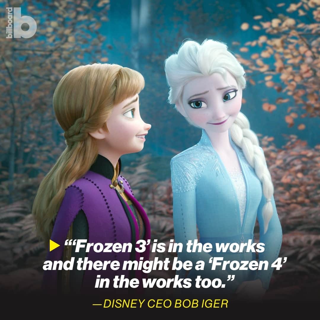 Billboardさんのインスタグラム写真 - (BillboardInstagram)「Disney CEO Bob Iger shared some big news: 'Frozen 3' is a go — and "there might be a 'Frozen 4' in the works too." ❄️⁠ ⁠ Everything we know about Elsa, Anna, Kristoff & Olaf's return is at the link in bio.」11月17日 6時09分 - billboard