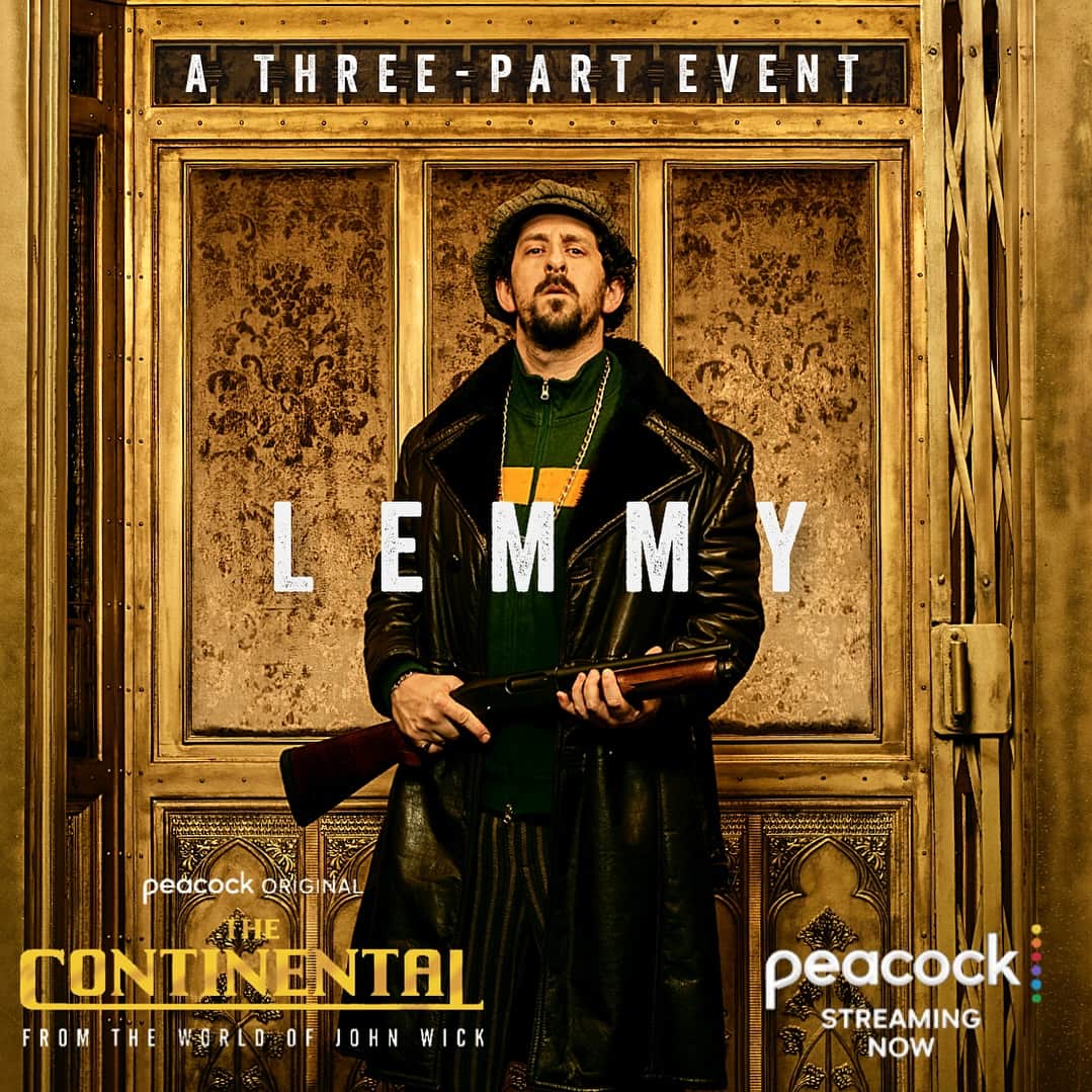 アダム・シャピロのインスタグラム：「If Winston is gonna take The Continental…he’s gonna need Lemmy. And Lemmy brings the weapons…and the sandwiches. @thecontinentaltv @peacock 📸 @jamesdimmock」