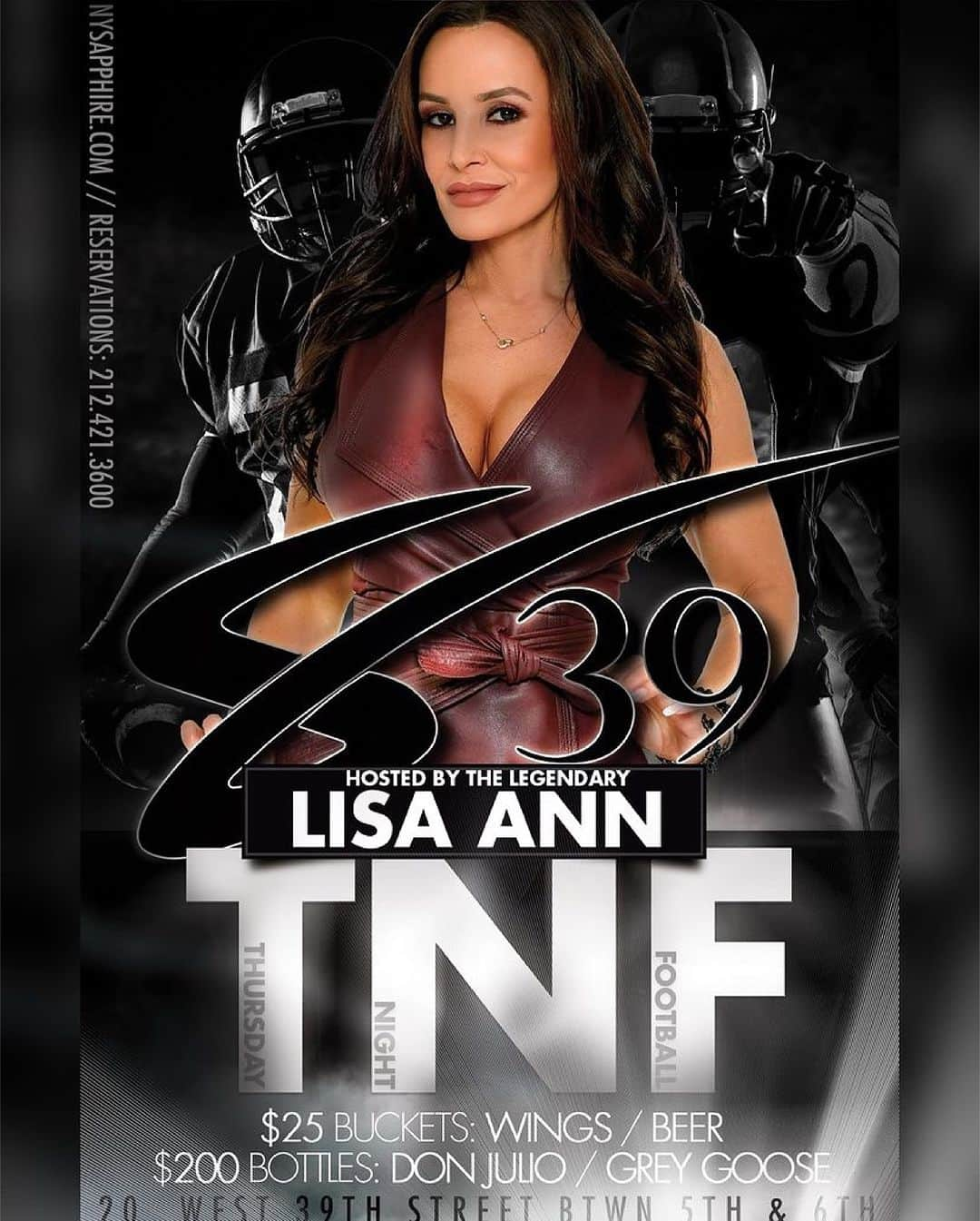 リサ・アンさんのインスタグラム写真 - (リサ・アンInstagram)「Repost from @nysapphire_39 • Tonight! @thereallisaann hosts our Thursday Night Football Party!   #lisaann #nyc #tnf #thursdaynightfootball #nfl  #midtownmanhattan #manhattan #nightlife #celebrity #bottleservice #poledancing」11月17日 6時17分 - thereallisaann