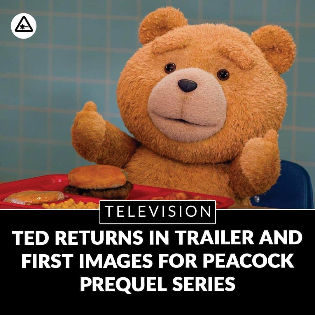 のインスタグラム：「A lot has changed in the last 30 years, like how Jurassic Park turned into Jurassic World. Plus I’m sure some other things are different since then, too.   But one thing that hasn’t changed, even during the streaming era, are television mini-series events. And since a certain magical talking bear was technically alive in 1993, he’s a perfect candidate to get one in 2023.   Seth MacFarlane’s Ted is getting a special prequel mini-series at Peacock.   link in bio」