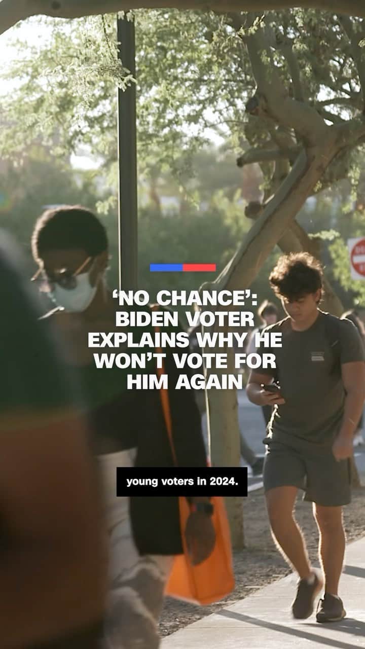 のインスタグラム：「President Joe Biden’s support for Israel’s war against Hamas has divided liberal voters, with public polls showing many young voters are critical of Biden’s stance. CNN spoke to young voters about 2024 in the key swing state of Arizona.」