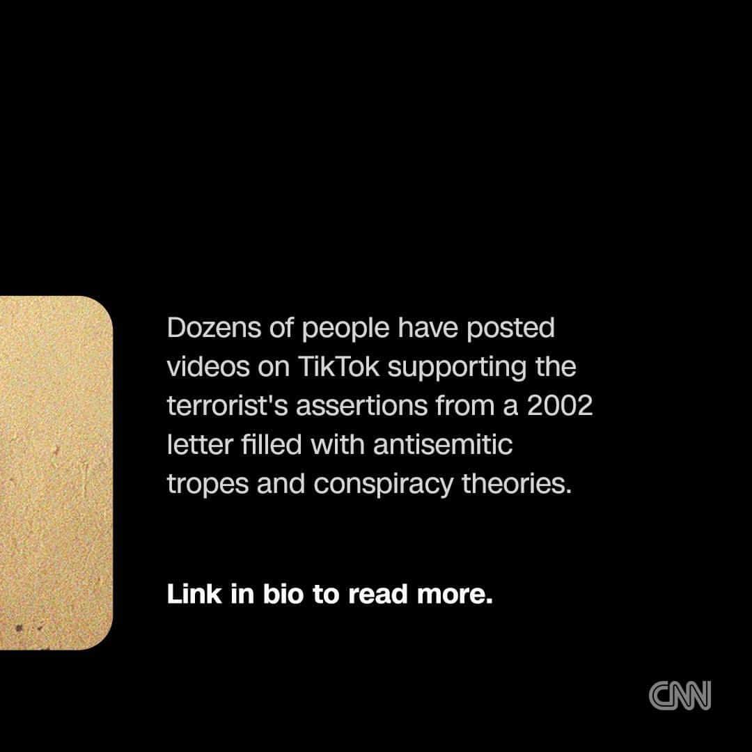 CNNさんのインスタグラム写真 - (CNNInstagram)「Dozens of young Americans have posted videos on TikTok this week expressing sympathy with Osama bin Laden, the notorious terrorist who orchestrated the September 11 attacks, for a two-decade-old letter he wrote critiquing the United States, including its government and support of Israel.  The letter, which attempts to justify the targeting and killing of American civilians, was first published in 2002. It began to recirculate this week on the social media platform, and videos on the topic had garnered at least 14 million views by Thursday. Many of the videos, which supported some of Bin Laden's assertions and urged other users to read the letter, were shared in the wider context of criticism of American support for Israel in its ongoing war against Hamas.  TikTok said on Thursday that videos promoting the letter violate its rules against "supporting any form of terrorism." The company said the number of videos promoting the letter were "small" and added "reports of it trending on our platform are inaccurate."  Read more at the link in our bio.  📷: Stringer/AFP/Getty Images」11月17日 8時32分 - cnn
