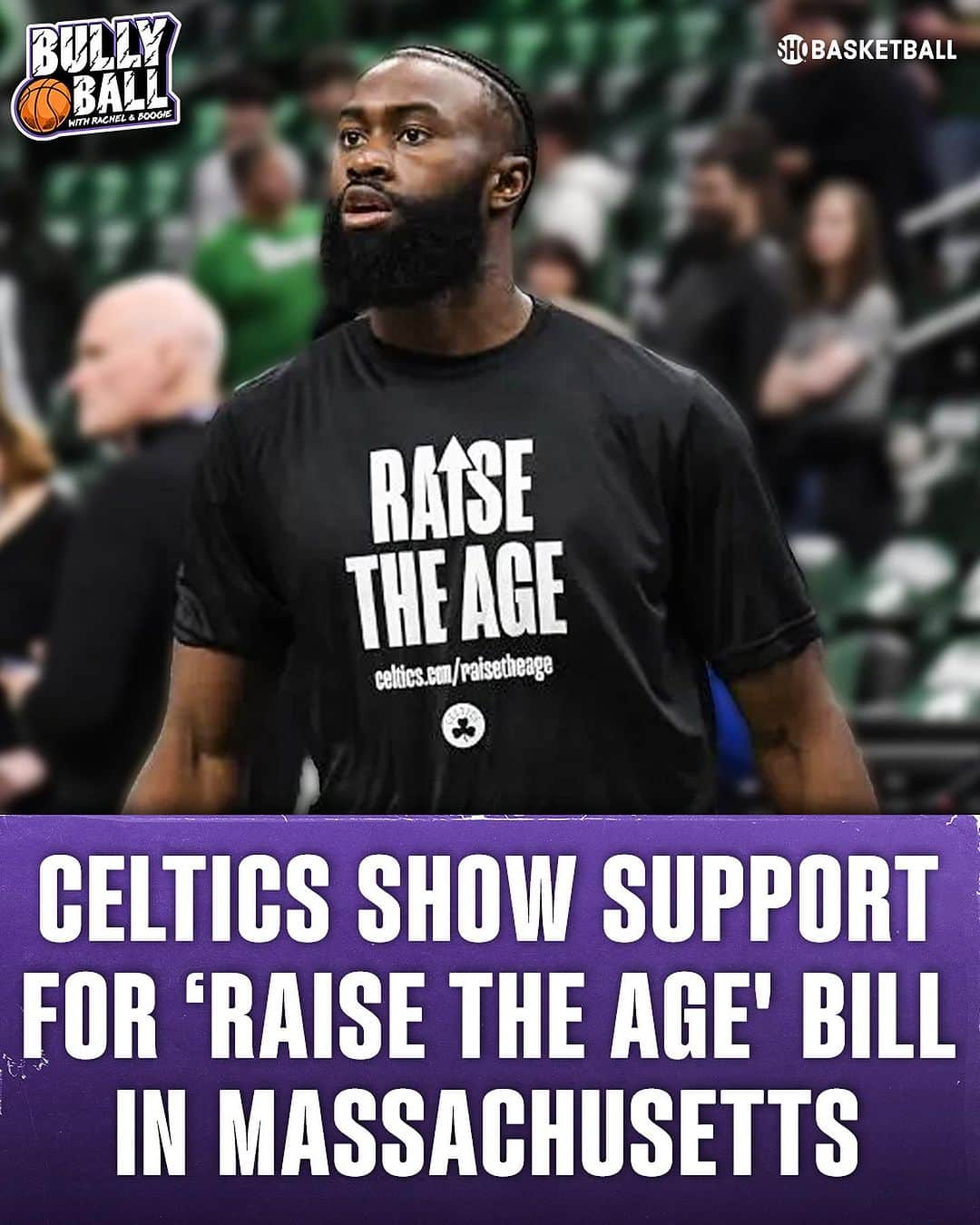 レイチェル・ニコルズのインスタグラム：「Huge respect to Jaylen Brown and the #Celtics for their support of Massachusetts’ Raise the Age bill, which would change the legal cutoff for who is a juvenile and who is an adult to 21 instead of 18 when it comes to less serious/less violent crimes. There is a ton of research - and common sense - around why this not only is more fair but improves overall public safety for the entire community. You can search “Raise the Age MA” to check out their website, see the numbers for yourself and get involved. @fchwpo」