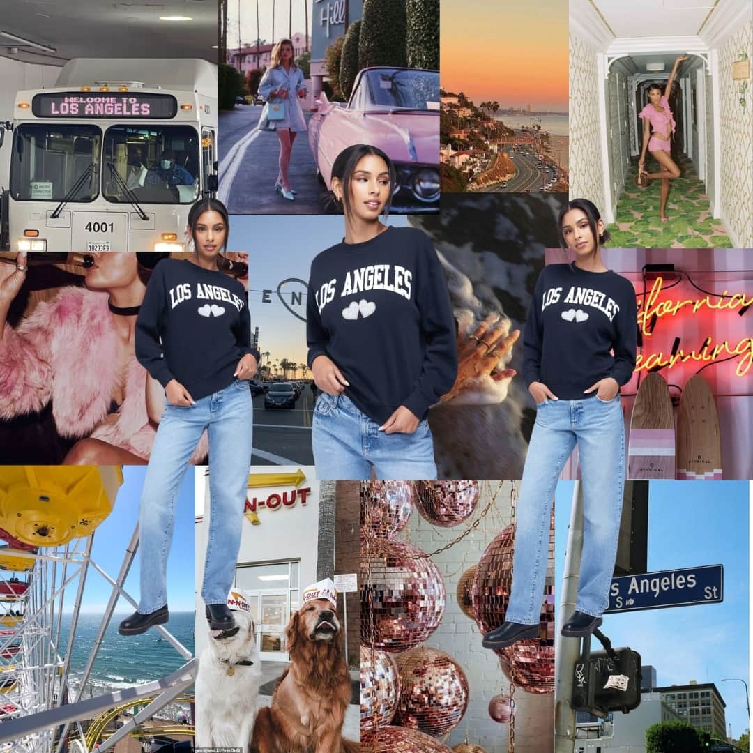 ワイルドフォックスクチュールのインスタグラム：「From LA with loveee 🤍 shop our Los Angeles Pullover ⁠ ⁠ & get FREE express shipping on any order over $150 until 11/19!⁠ ⁠ #wildfoxcouture」
