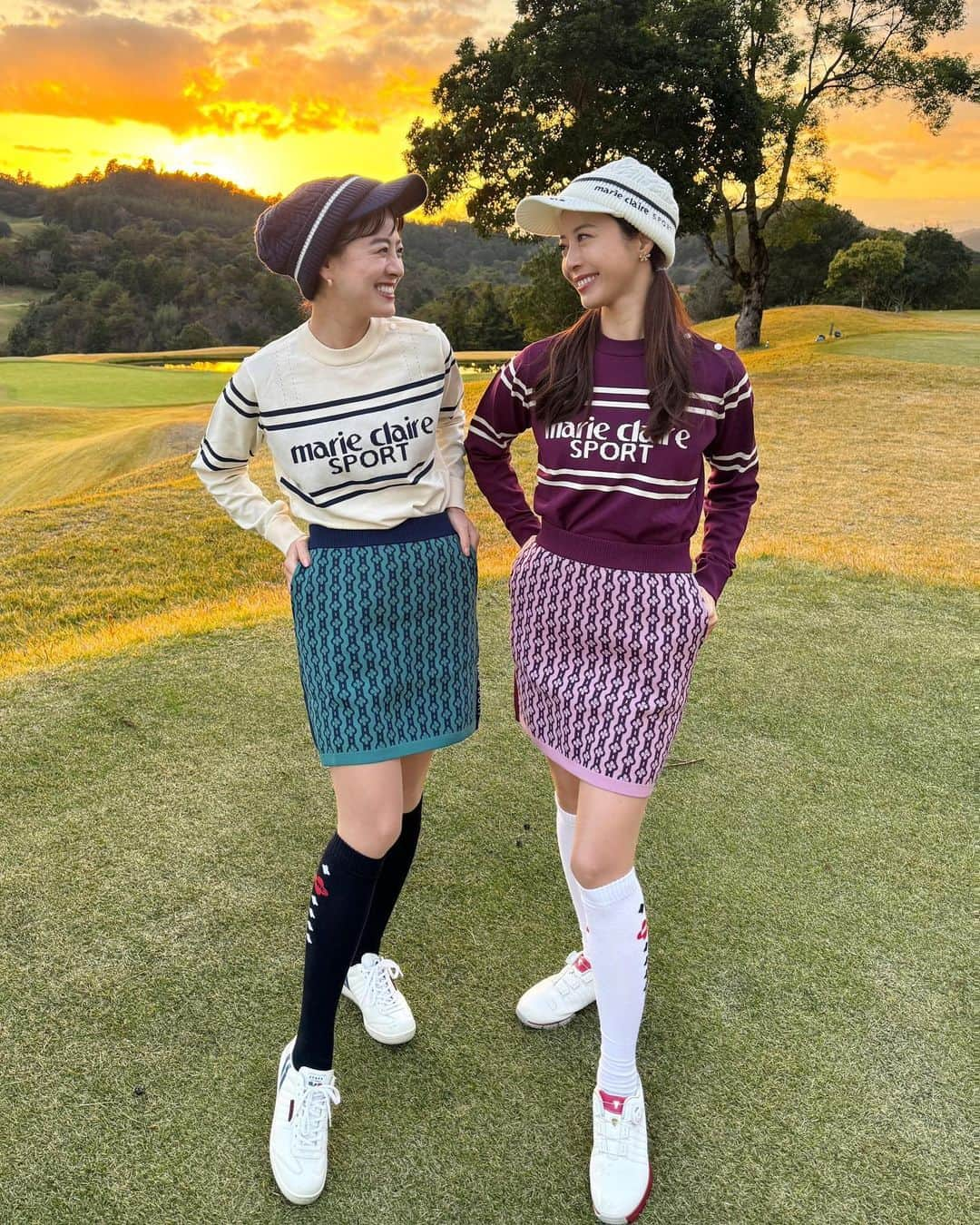 白田久子さんのインスタグラム写真 - (白田久子Instagram)「愛しの妹と高知でゴルフ番組収録⛳️ え、私8年ぶりくらいのブランクで放送事故にならないかドキドキしてた😵‍💫高島プロはじめ、スタッフ皆さんのお陰でミラクル起きたかな🤍ありがとうございました！ ・ お揃いのゴルフウエアは @marieclaire_golf ♥️ ・ 高知さんさんテレビ 【高島プロのみんなでゴルフ】 12/17・24 日曜日・朝6:35〜 2週放送されるのでお楽しみに🏌️‍♀️ #高島プロのみんなでゴルフ  #golf  #高知子育て #年子ママ」11月17日 10時06分 - hisako_shirata