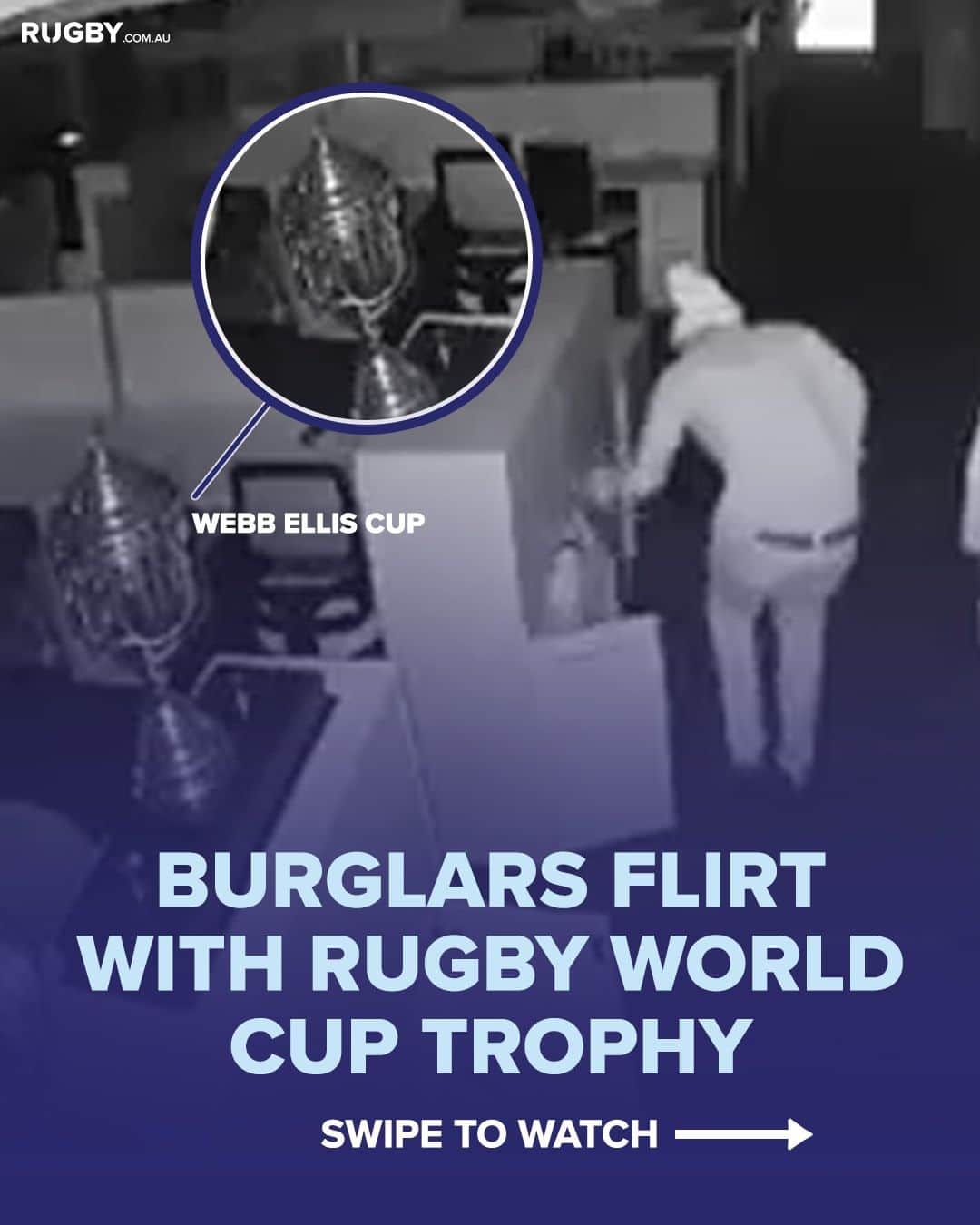 ラグビーオーストラリア代表のインスタグラム：「Respect the trophy 😂」