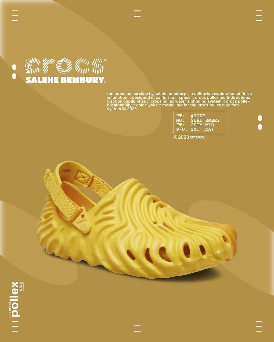 ミタスニーカーズさんのインスタグラム写真 - (ミタスニーカーズInstagram)「crocs THE POLLEX CLOG “SALEHE BEMBURY”」11月17日 11時40分 - mitasneakers