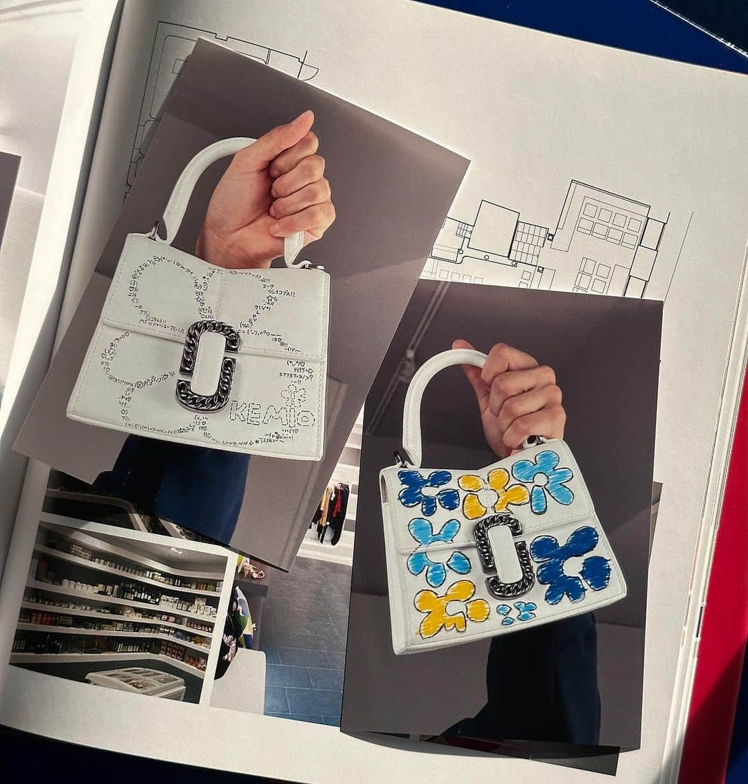 けみおさんのインスタグラム写真 - (けみおInstagram)「この度Marc Jacobsとコラボレーションバッグを制作させていただきました☆〜（ゝ。∂）💙🌼 僕が直筆イラストした5つのバッグをプロフィールのURLより抽選販売！デイジーのお花はMarc Jacobsにとってとても大事な存在とお話を伺いました、なので僕の大好きでよく使うトレードマークでもあるこのお花をベースに制作しました✨11月23日大阪で行われる期間限定ストアでは、購入された方へ僕から直接お渡ししまーす！みんなに会えるの楽しみにしてます（＾Ｏ＾☆♪  My bags for Marc Jacobs, available exclusively at the pop-up in Osaka 💙 👜 🇯🇵」11月17日 11時53分 - mmkemio