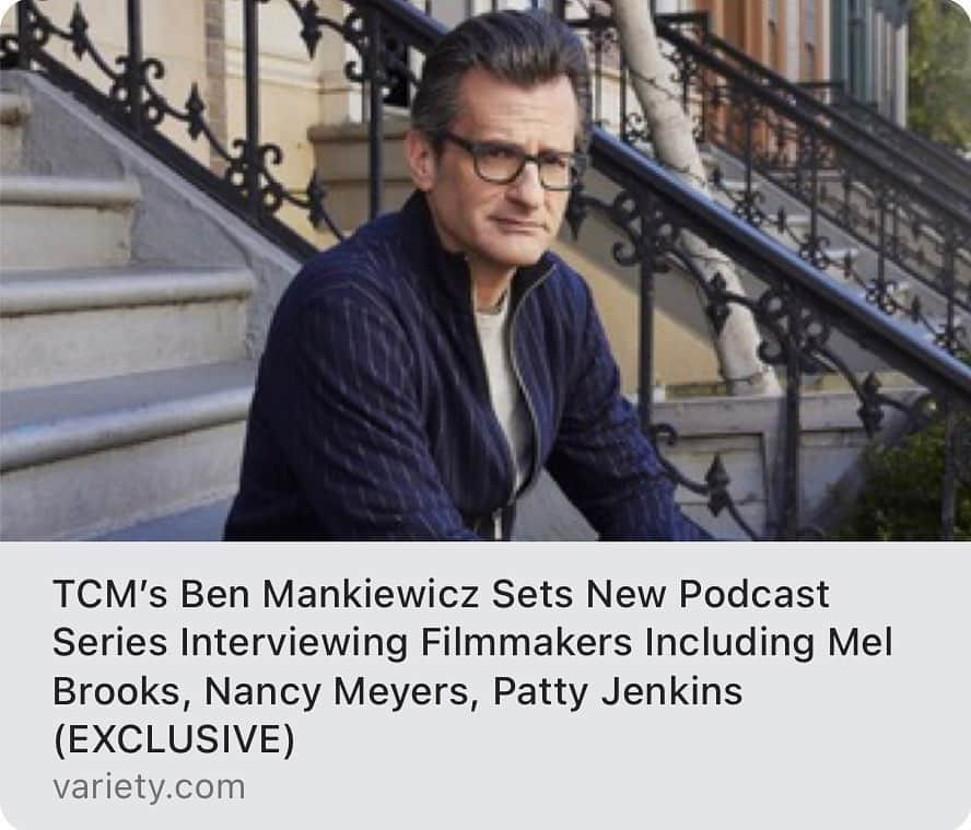 ナンシー・マイヤーズのインスタグラム：「Seems I do podcasts now. Got to hang out with the uber charming Ben Mankiewicz for a few hours recording his podcast airing in January. Can’t wait to hear what Mel Brooks has to say. He’s maybe the most quotable  screenwriter of all time. Put…the candle…back! Just fill the comments with Mel Brooks lines if you want. We all need to laugh.」