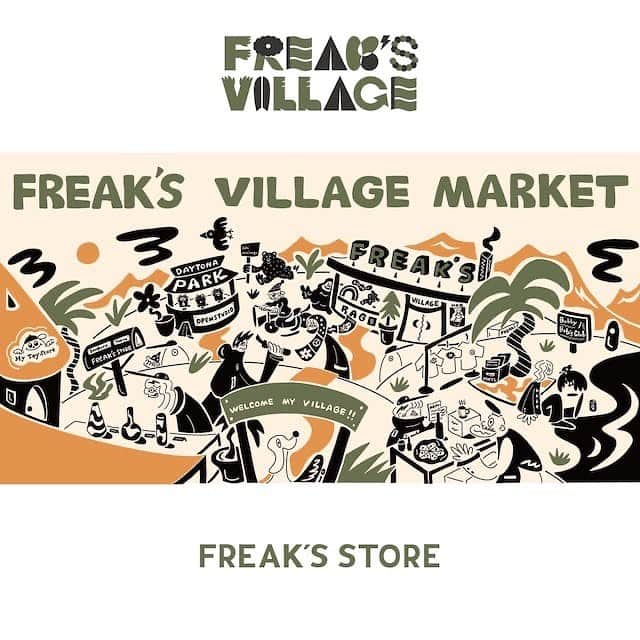 フリークスストアさんのインスタグラム写真 - (フリークスストアInstagram)「-FREAK'S STOREから「好き！」と「楽しい！」のプラットフォームとして、新プロジェクト「FREAK'S VILLAGE」がDaytona Parkに登場！-  全国の店舗を舞台に全国各地のクリエイターや、地域との結びつきから生まれたコラボレーションを全国に発信していきます。 これまで店舗でしか購入できなった様々な企画商品が購入可能になるほか、Daytona ParkでのOPENを記念して、これまで繋がったアーティストによるワンオフアイテムの販売イベント「1点物商店」や、総勢8名のアーティストによるWEB限定POP UP「FREAK'S VILLAGE MARKET」など、OPEN限定イベントが盛りだくさんとなっております。  ローンチに併せ、OPEN STUDIO(FREAK'S STORE渋谷併設ギャラリー)では、FREAK'S VILLAGE POP UPが登場！ OPENを記念して前日の11月17日(金)18時からレセプションを開催いたします。 どなたもご参加いただけますのでお誘いあわせの上ご来場お待ちしております。  FREAK'S VILLAGE POP UP ◆会期 2023年11月18日(土)から11月26日(日)まで ・平日 12時から20時まで ・土日祝 12時から20時30分まで  ◆レセプション 2023年11月17日(金)18時から20時まで COFFEE SUPREME( @coffee_supreme_jpn )によるコーヒーサーブとコラボ缶コーヒーをご用意しております。  ◆会場 OPEN STUDIO(FREAK'S STORE渋谷併設ギャラリー) @openstudio_gallery @freaksstore_shibuya  【FREAK'S VILLAGE】 「好き！」や「楽しい！」と思うものはまさに十人十色。 出会う場所やタイミング、日本のどこで発見されるかによっても「好き！」・「楽しい！」の形は変わっていく。 人が面白さを求める限り、「好き！」と「楽しい！」を求めるアクションは続くし、独自の文化を見つけたいと思う好奇心がなくなることはない。 FREAK’S STOREは、そんな人の好奇心をずっと大切に考え、全国に点在する面白くて興味深い表現者によるアート、ファッション、音楽や食べ物、スポーツなどのカルチャー全体に、規模感や有名無名問わず、純粋な思いを持ってフォーカスしてきた。 FREAK’S VILLAGEは、そんな「好き！」と「楽しい！」をみんなでシェアし、共に学び、最高に楽しむ出会いの場。 どんな小さなことだって本気の熱量は世界に変化をもたらす原動力になる。 LIFE TO BE FREAK！！ 情熱とともに生きることで人生は豊かになる。 そんな好きで溢れた楽しい世界を共有したい。  @u380 @okiiiiiiiiii @ogawayohei @mimae_misaki @nodzoku.official @new_tomason @adachi_mari @easyaspie78 @nicocica @takeproduct_official @koin89 @mzabc @1000000cm @sodekaho @nishiko_hariko @norahi @seedandsoilmkt @freak_mag  FREAK'S VILLAGE MARKET @kamaeri0326 @o_k_i_n @saki_morinaga @_television_tk @haq_nzm @bebeeri_ @bobartwork.jp @mytoystore_online  ▶︎TOPページ( @freaksstore_official )のURLからNewsをご覧ください。  #freaksstore #フリークスストア #freaksstoreofficial」11月17日 12時01分 - freaksstore_official