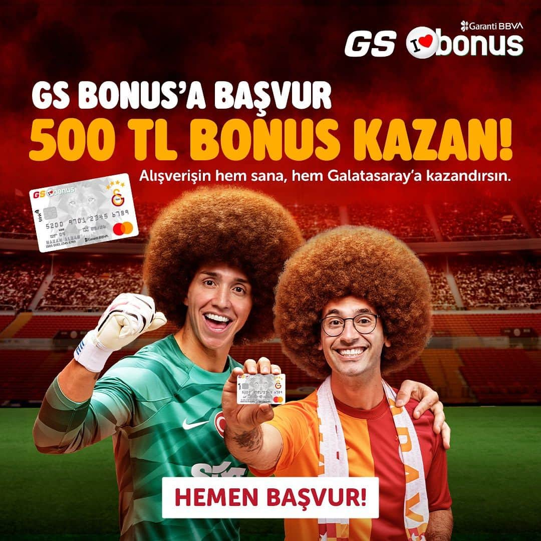 ガラタサライSKさんのインスタグラム写真 - (ガラタサライSKInstagram)「GS Bonus’a başvurun, 500 TL bonus kazanın! Üstelik GS Bonus ile bir ayda 5.000 TL'ye varan bonus ve daha fazlasını kazanabileceğinizi biliyor musunuz?  Başvuru için link storyde 👆  Detaylı bilgi için: bonus.com.tr」11月17日 21時51分 - galatasaray