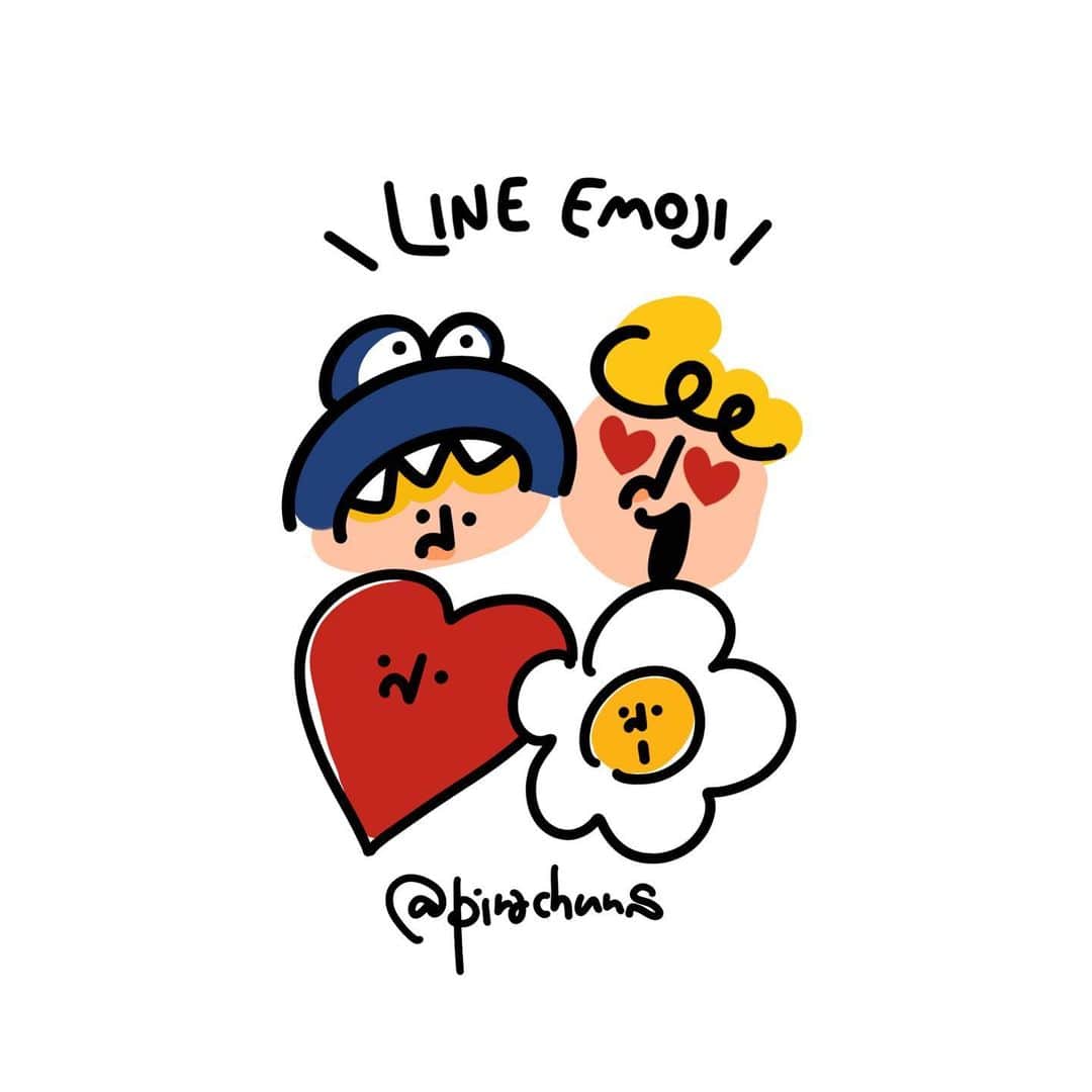 Pirakoのインスタグラム：「Pirako & friends 👧🏼💬  DaisyPennyたちを全力でゆるく描いてみたら 可愛くなったから絵文字にしてみました😃🫶 めちゃ可愛いね自信満々^ - ^  🔍pirachuns or Pirako で出ると思います！ 是非チェックして乱用してね😘」